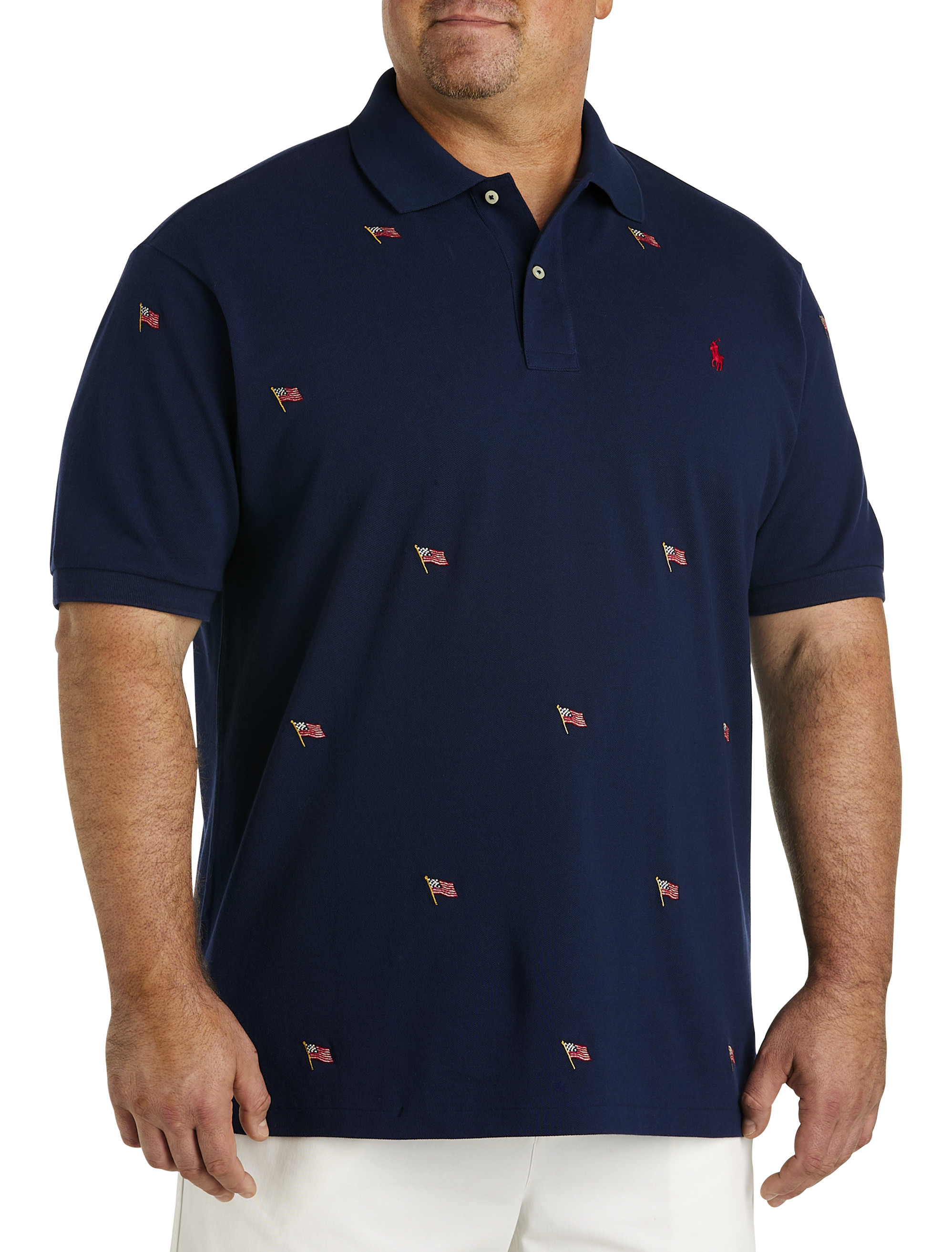 POLO RALPH LAUREN CLASSIC FIT FLAG-EMBROIDERED POLO SHIRT