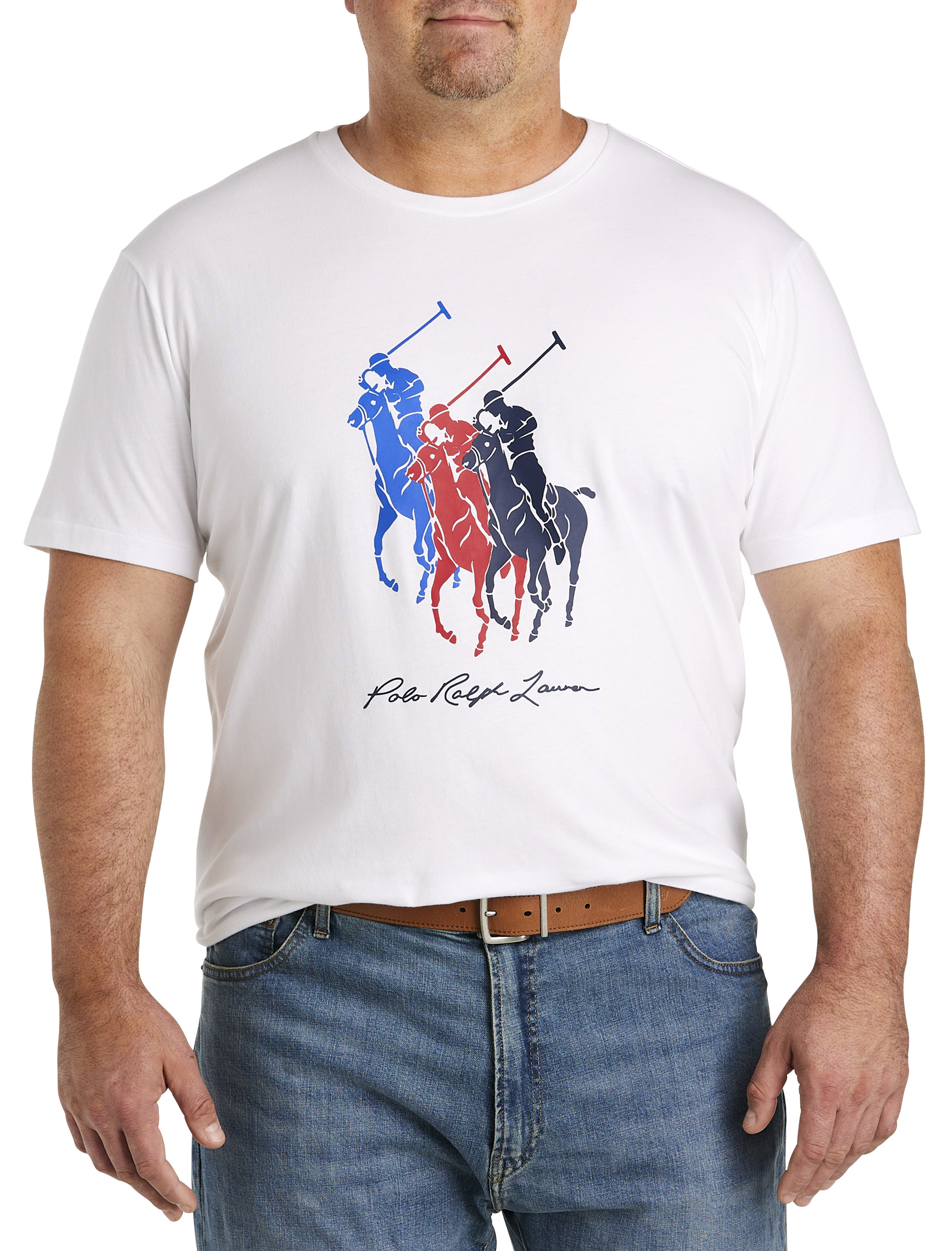 Big + Tall | Polo Ralph Lauren Triple Pony Graphic Tee | DXL