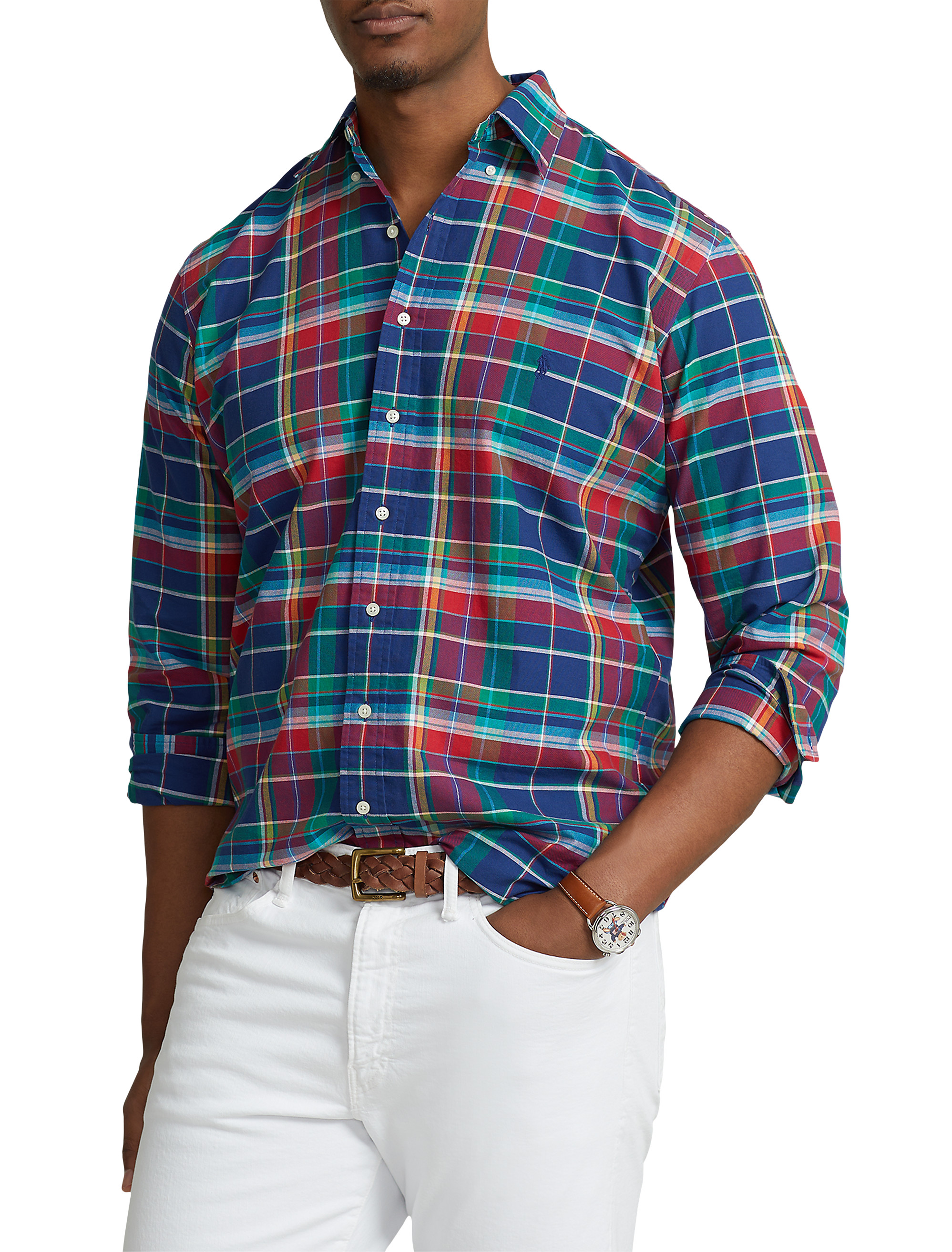 Plaid Oxford Sport Shirt