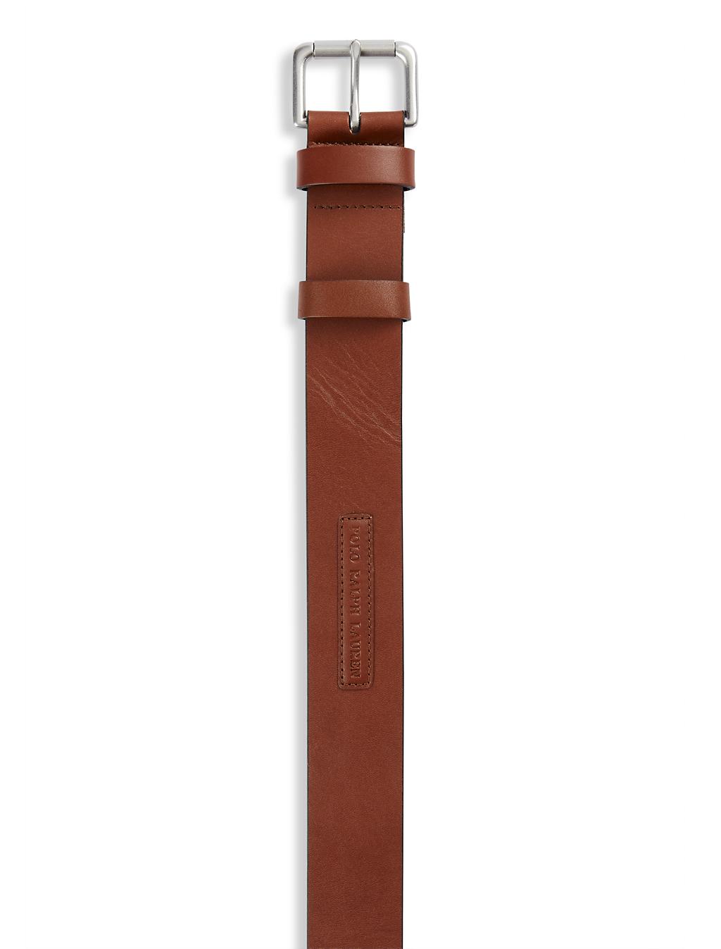 Big + Tall | Polo Ralph Lauren Leather Saddle Patch Belt | DXL Big + Tall | Polo Ralph Lauren Leather Saddle Patch Belt | DXL