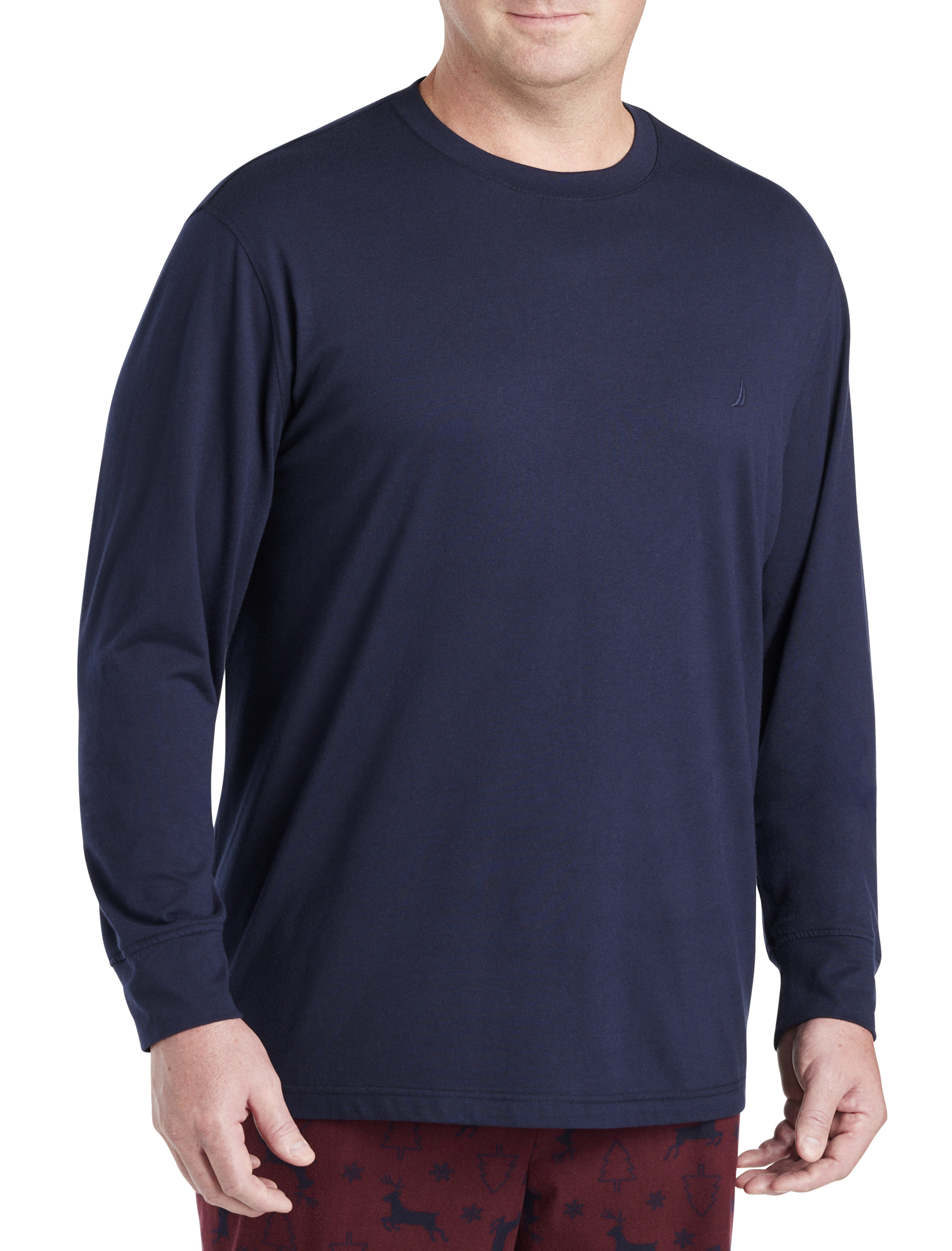 Big + Tall | Nautica Long-Sleeve Lounge T-Shirt | DXL