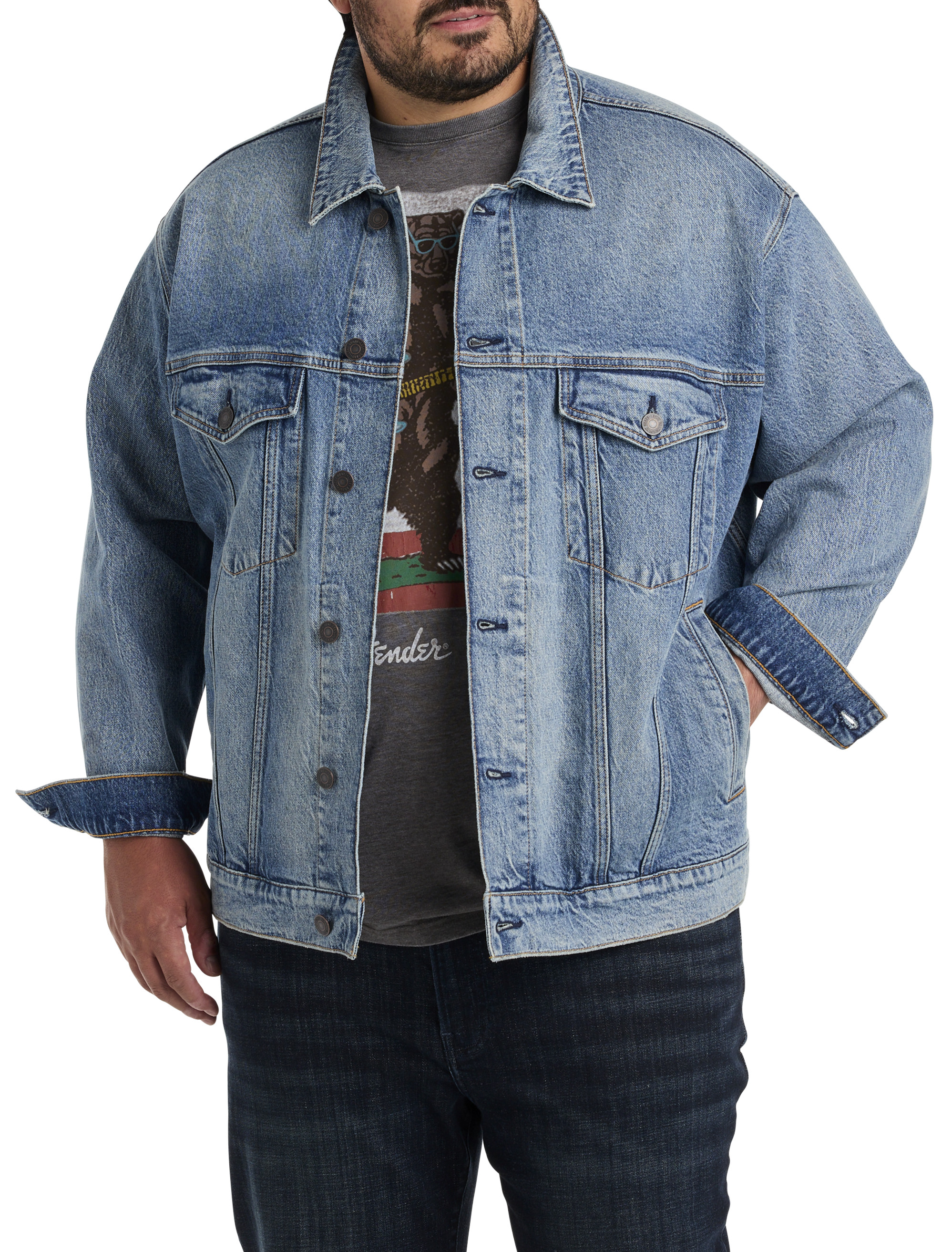 Lucky Brand Relaxed Denim Trucker Jacket