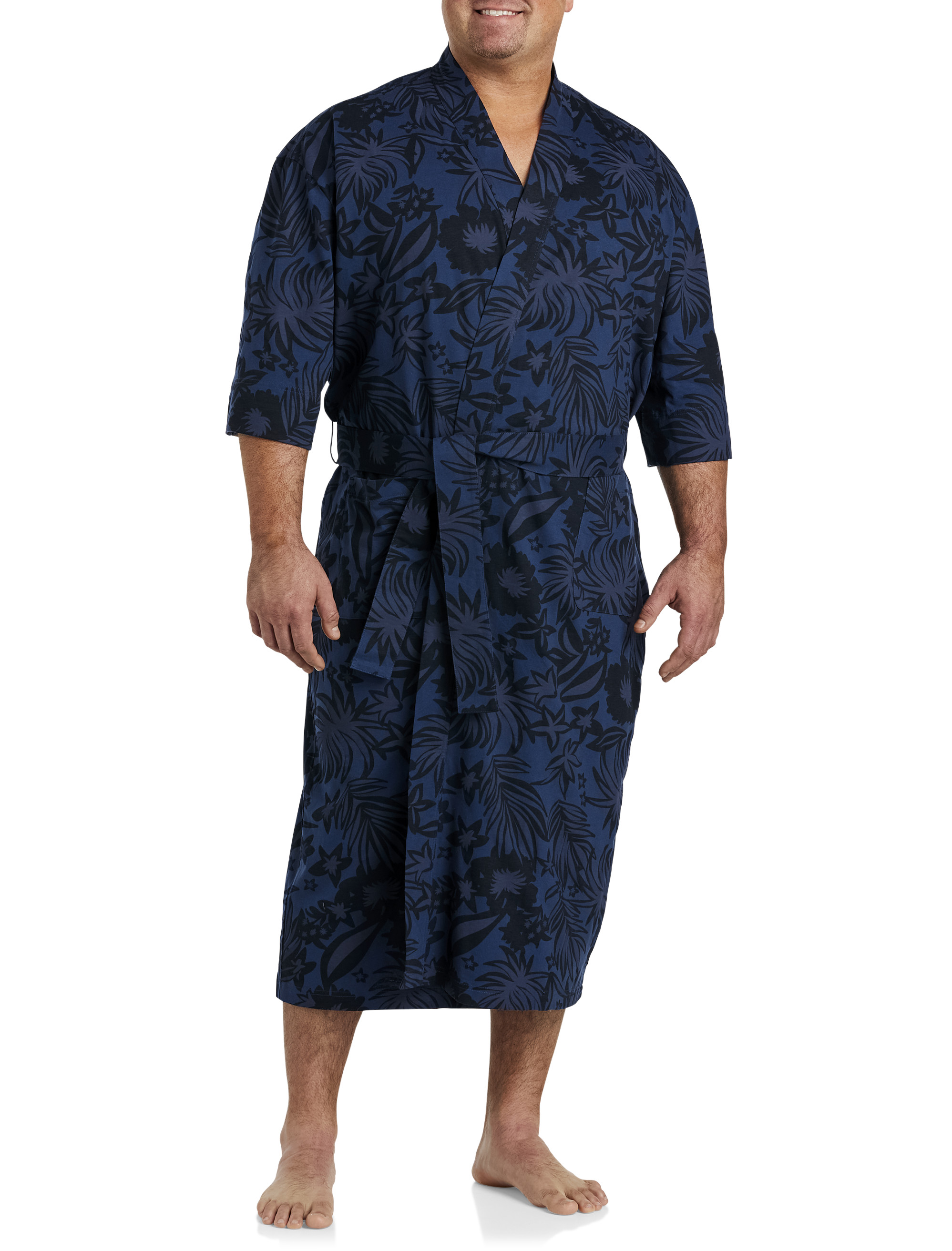 Palmera Print Knit Robe