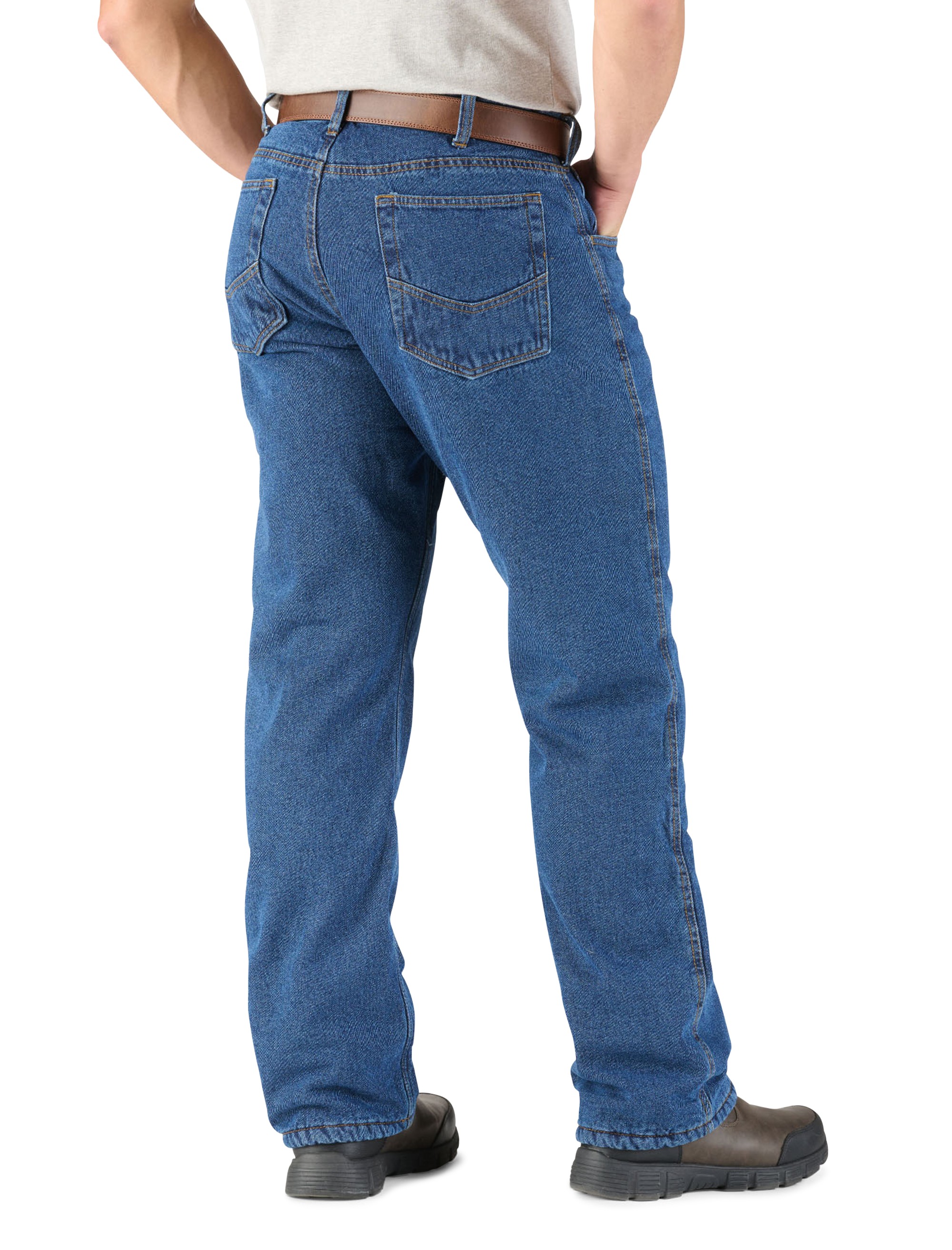 Flex Relaxed Fit Fleece-Lined Dungarees - thumbnail 2