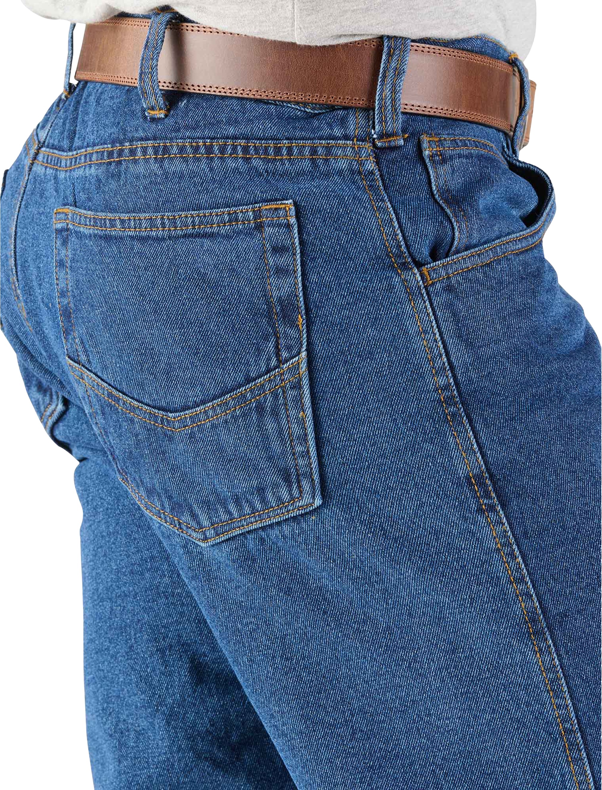 Flex Relaxed Fit Fleece-Lined Dungarees - thumbnail 3