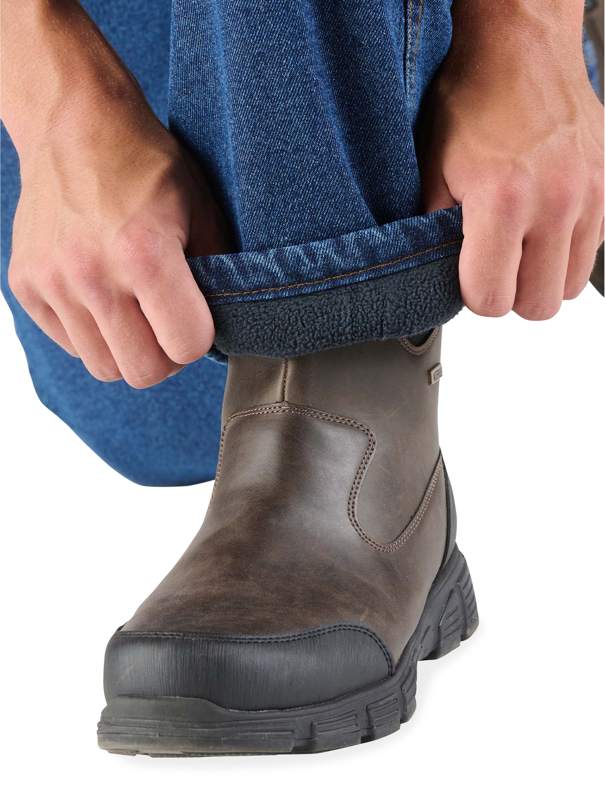 Flex Relaxed Fit Fleece-Lined Dungarees - thumbnail 4