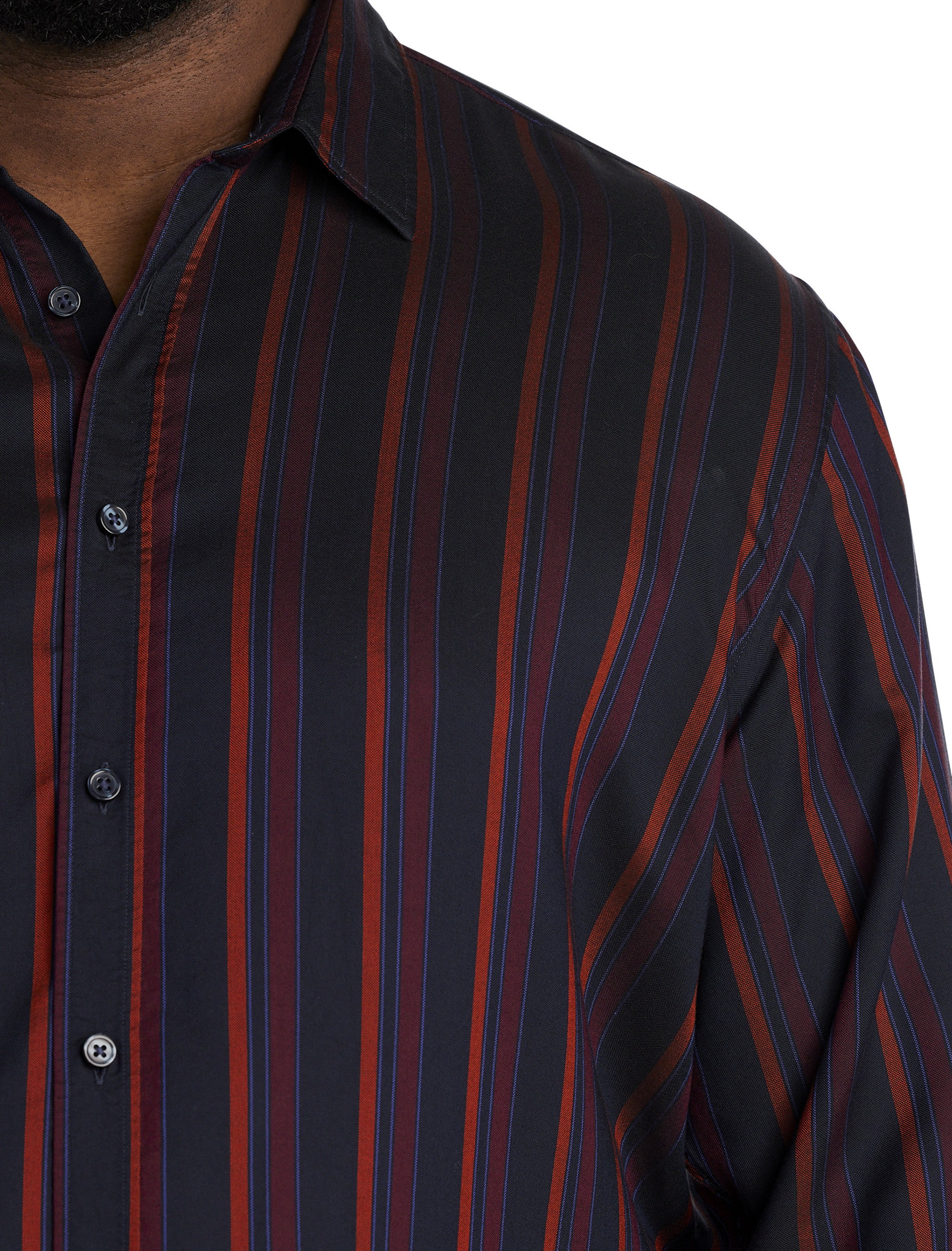 Big + Tall | Boss Roan Kent Striped Sport Shirt | DXL