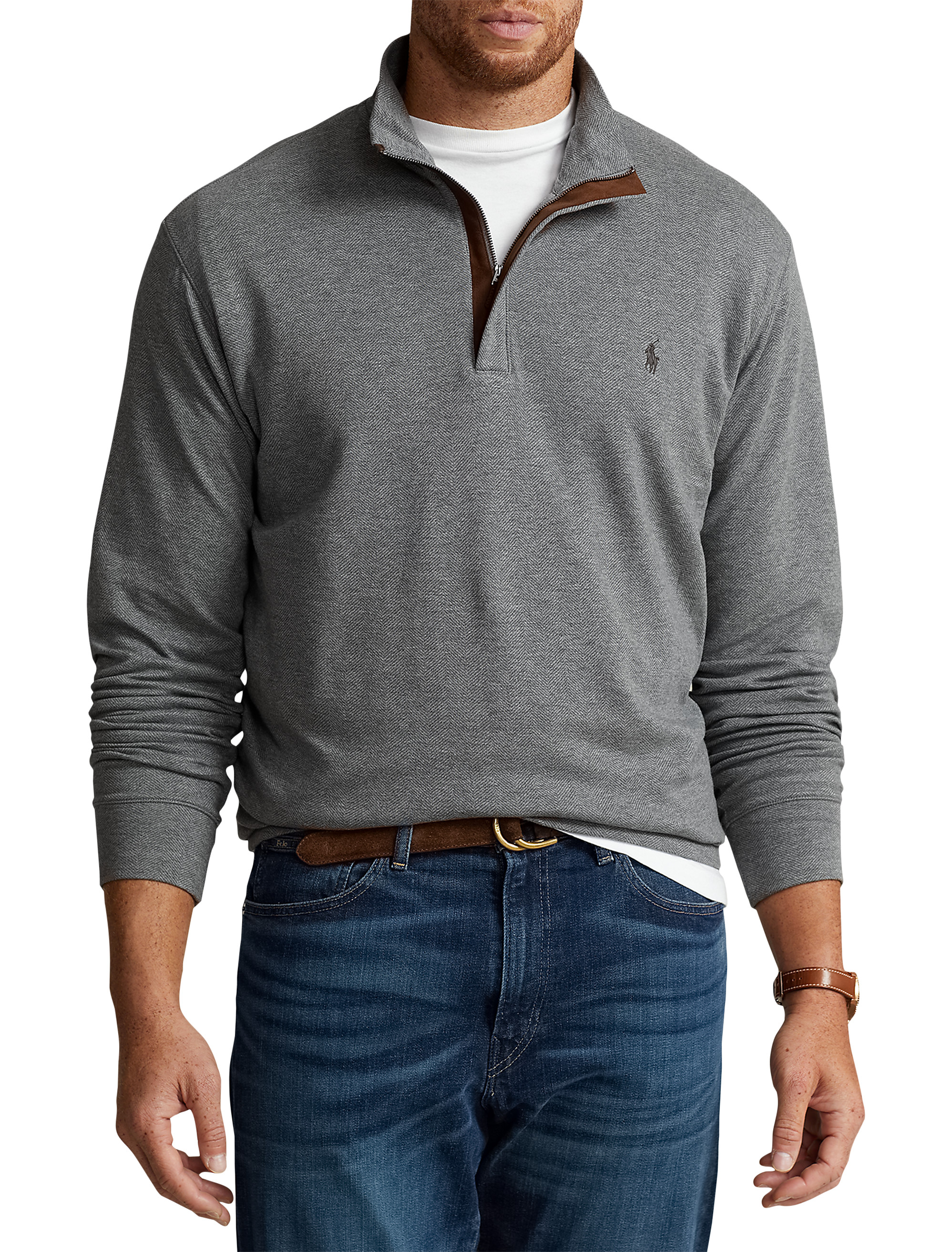 Polo Ralph Lauren men's Big & Tall Double-Knit Mesh Quarter-Zip Pullover  Size: 3XB: Buy Online in the UAE, Price from 635 EAD & Shipping to Dubai