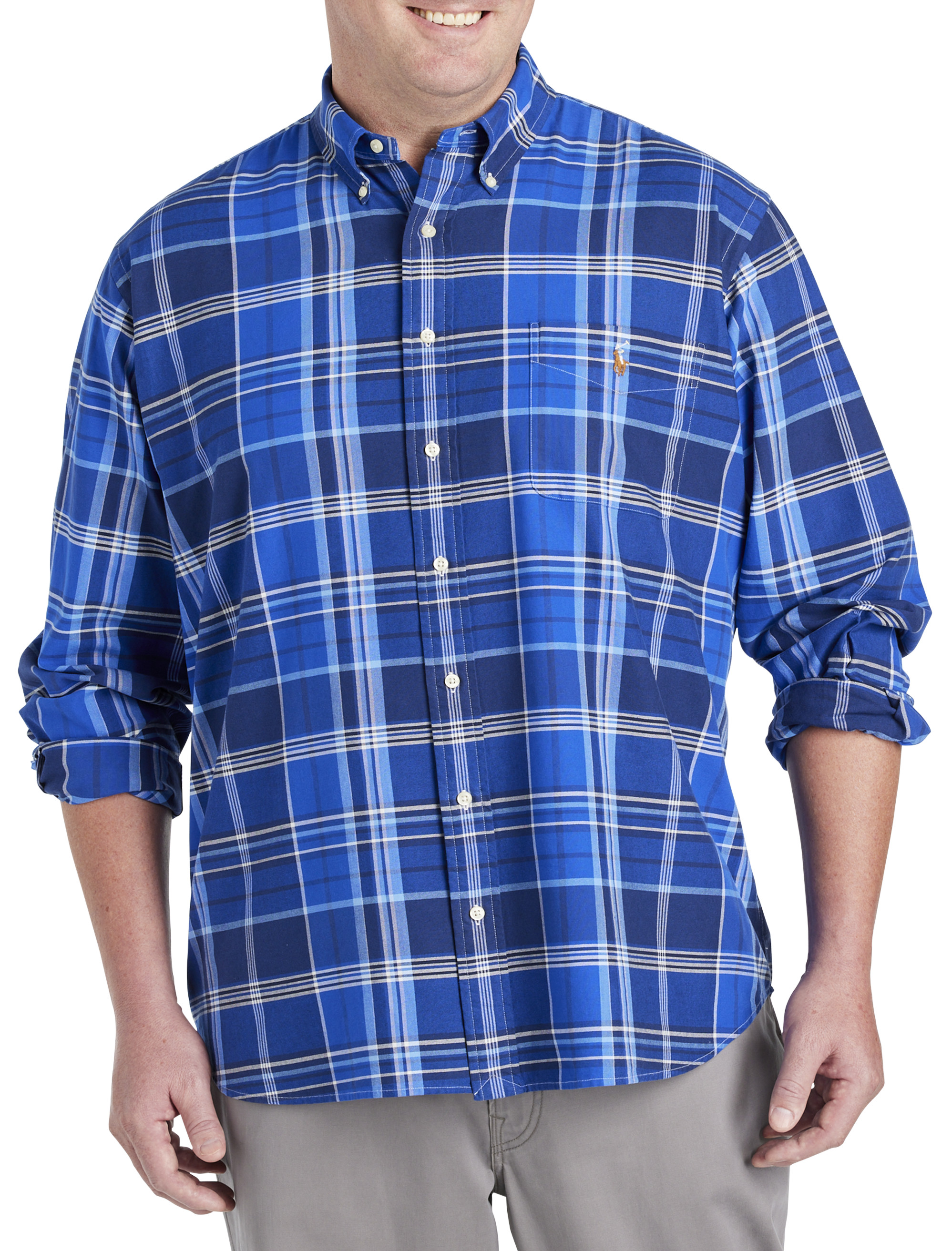 Big + Tall | Polo Ralph Lauren Multi Plaid Oxford Sport Shirt | DXL