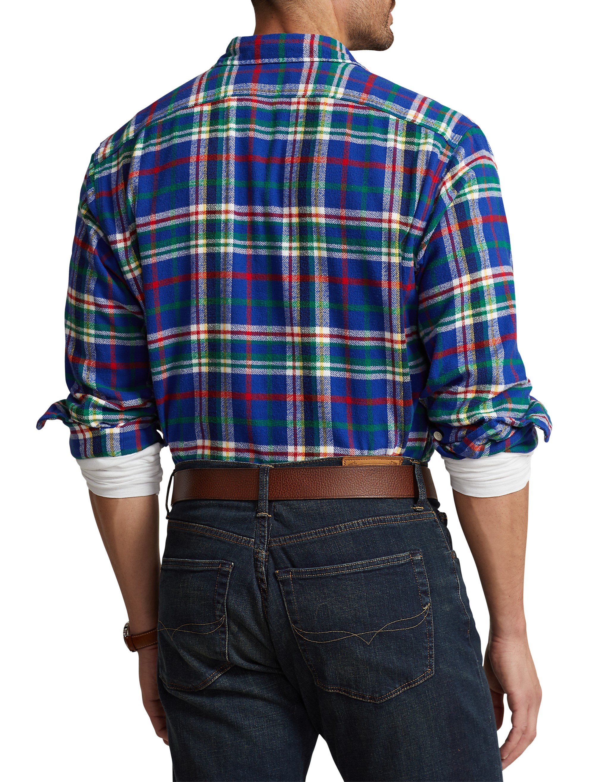 Multi Plaid Flannel Sport Shirt - thumbnail 2