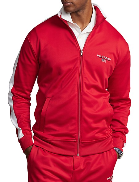 Big + Tall | Polo Ralph Lauren Sport Striped Fleece Track Jacket | DXL