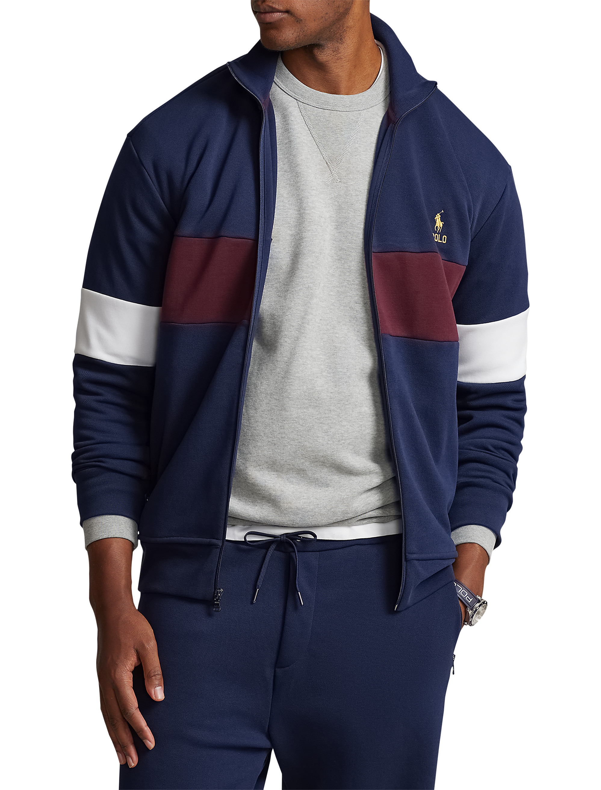 Men's Mesh Double-Knit Track Jacket, Polo Ralph Lauren