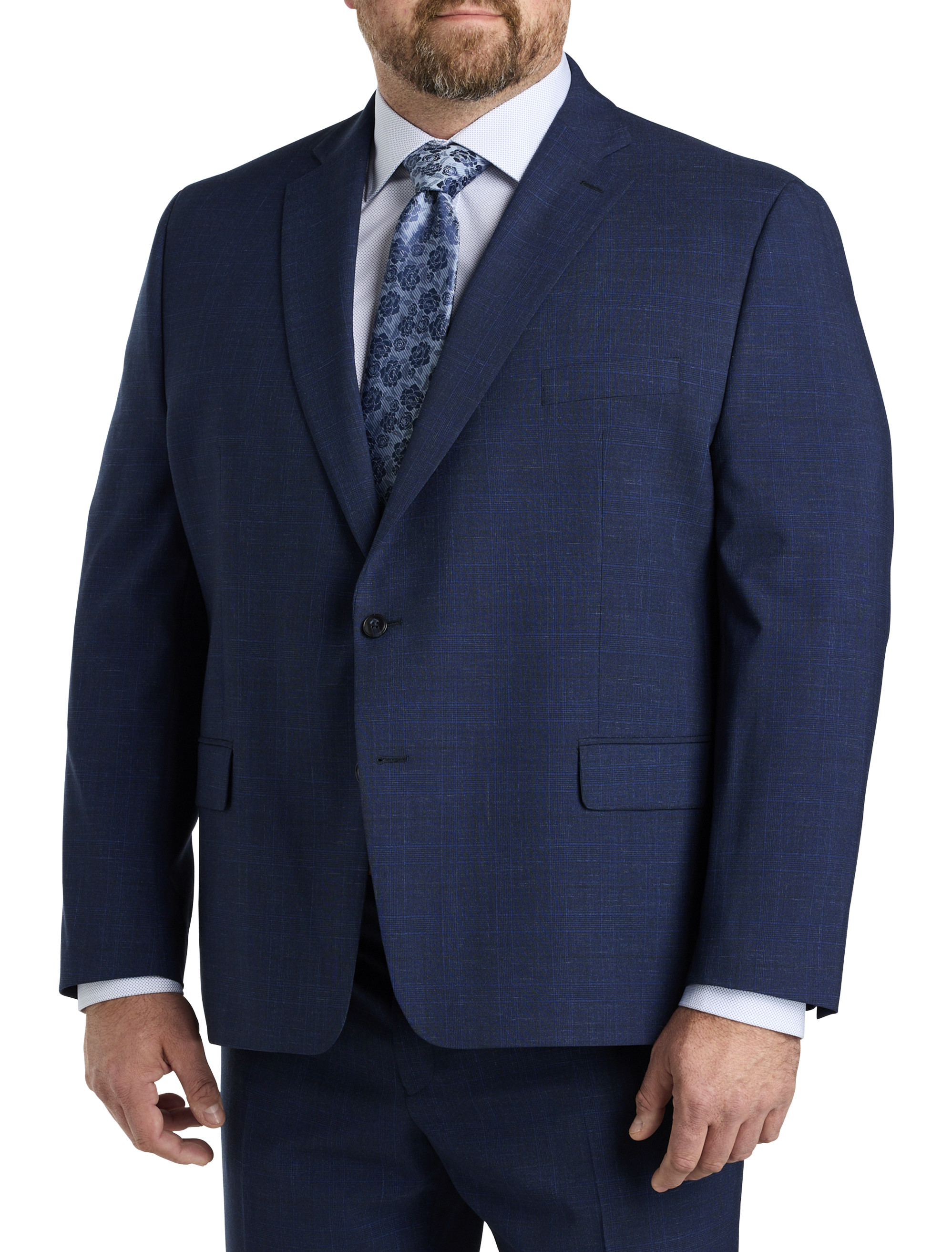 Big Tall Michael Kors Windowpane Suit Jacket DXL