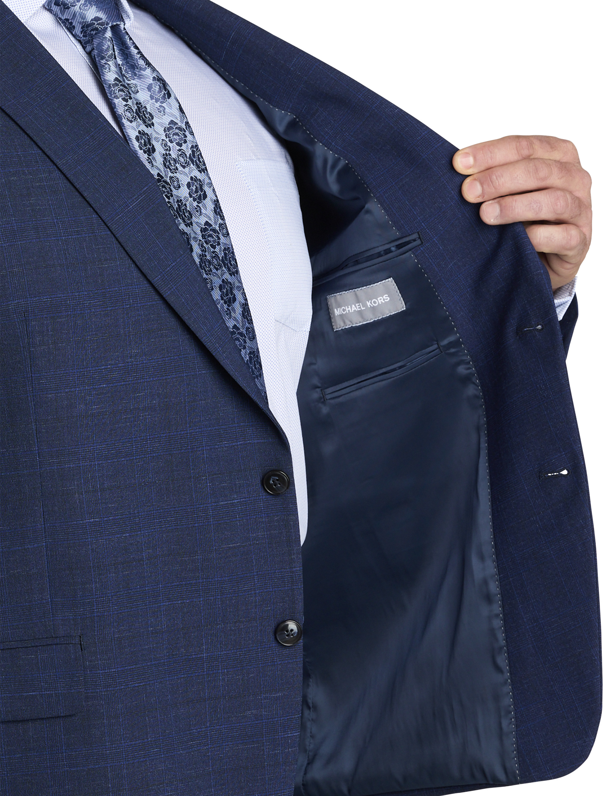 Big + Tall | Michael Kors Windowpane Suit Jacket | DXL