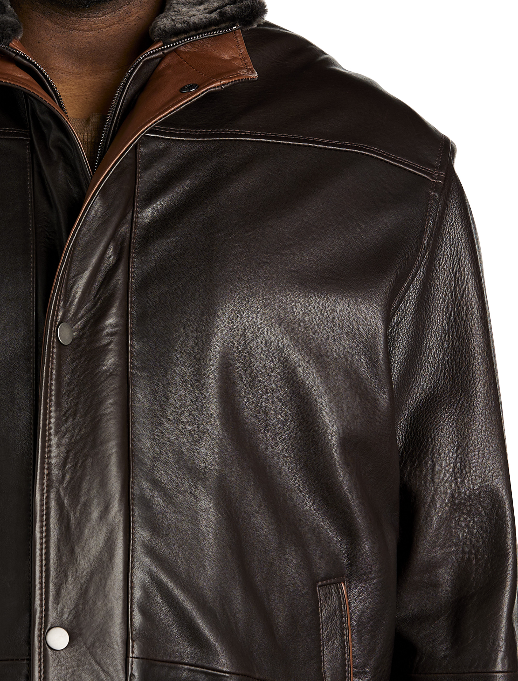 Double-Collar Leather Jacket