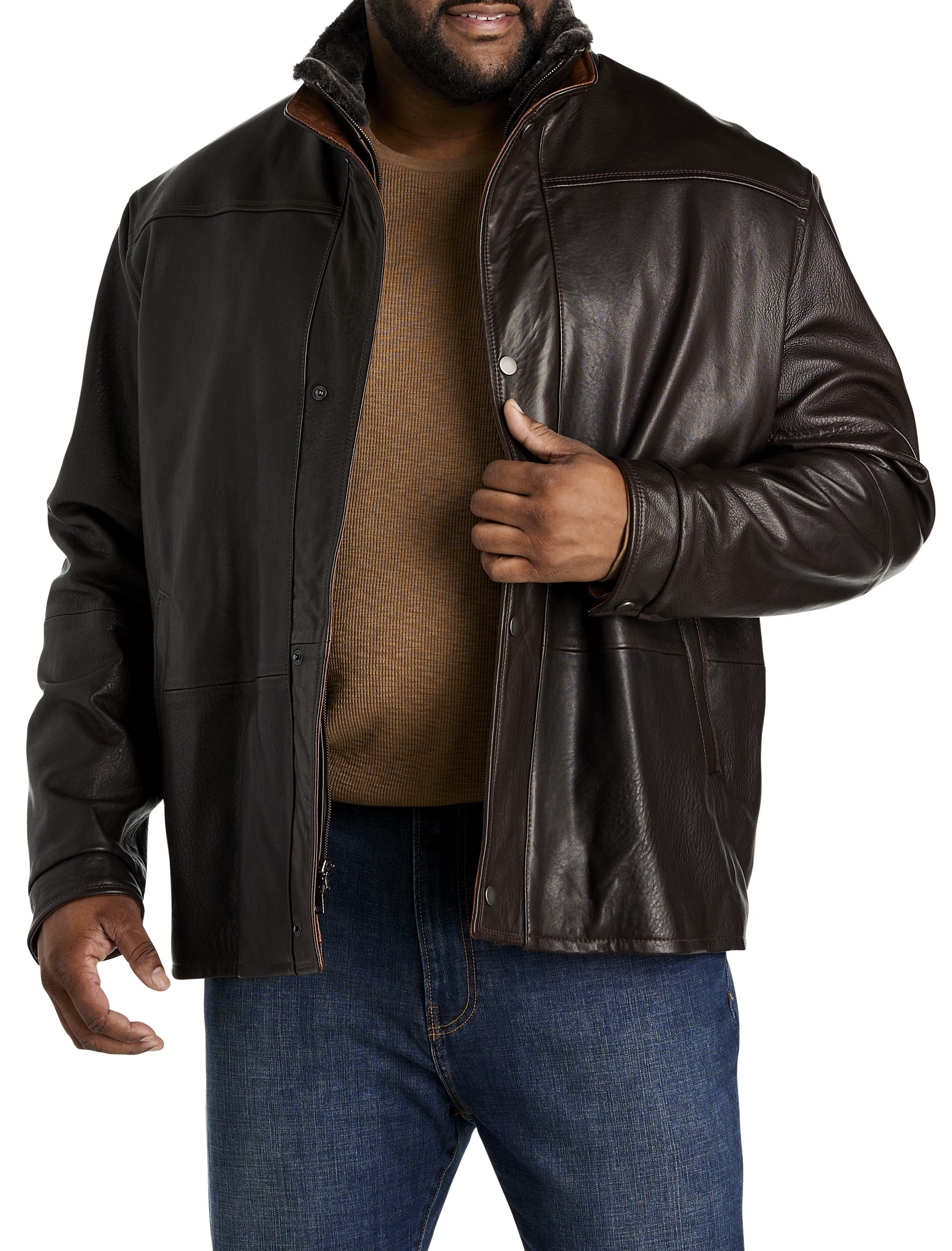 Men s Big Tall Leather Jackets DXL