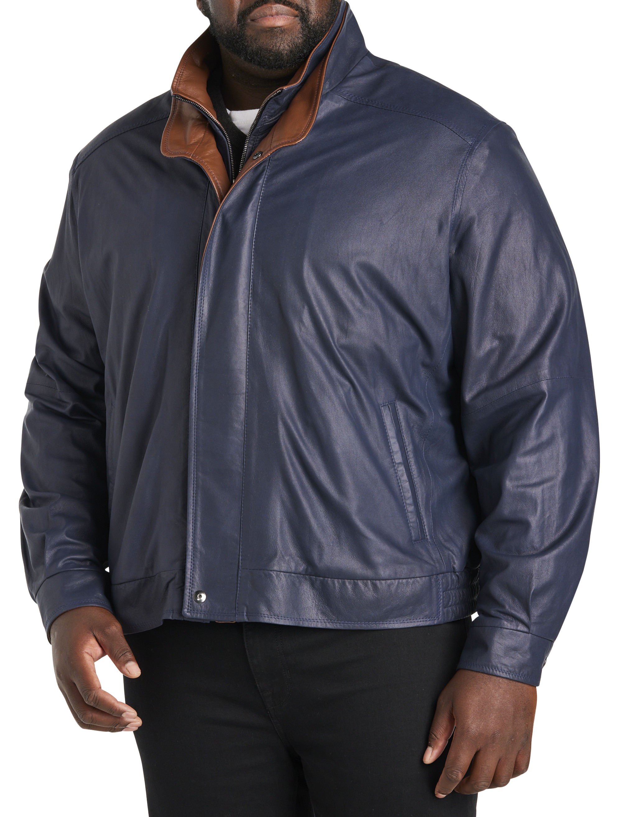 Double-Collar Leather Jacket - thumbnail 2
