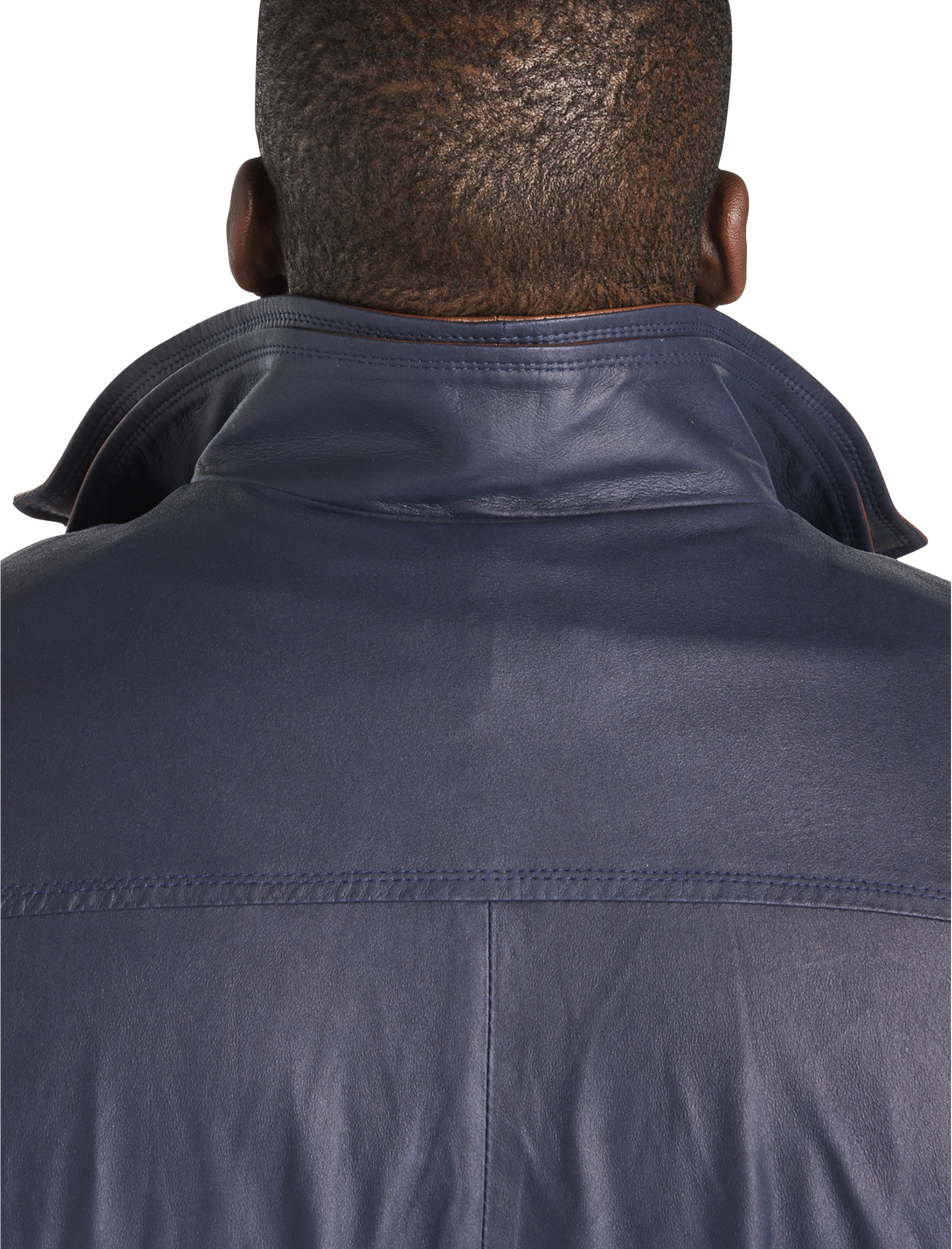 Double-Collar Leather Jacket - thumbnail 4