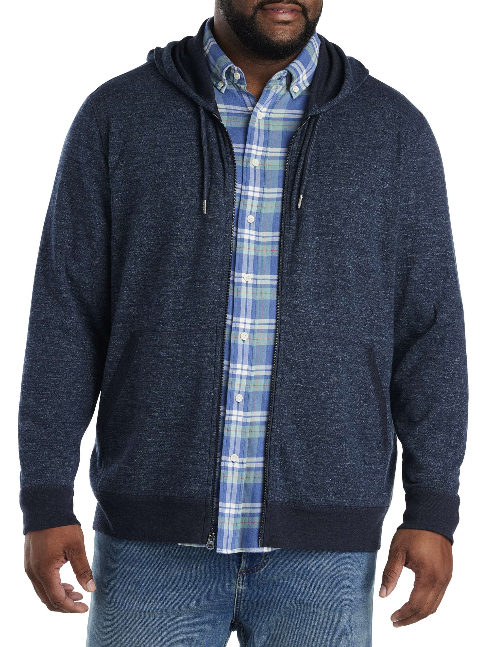 Double Knit Zip Hoodie - Varsity Navy Heather