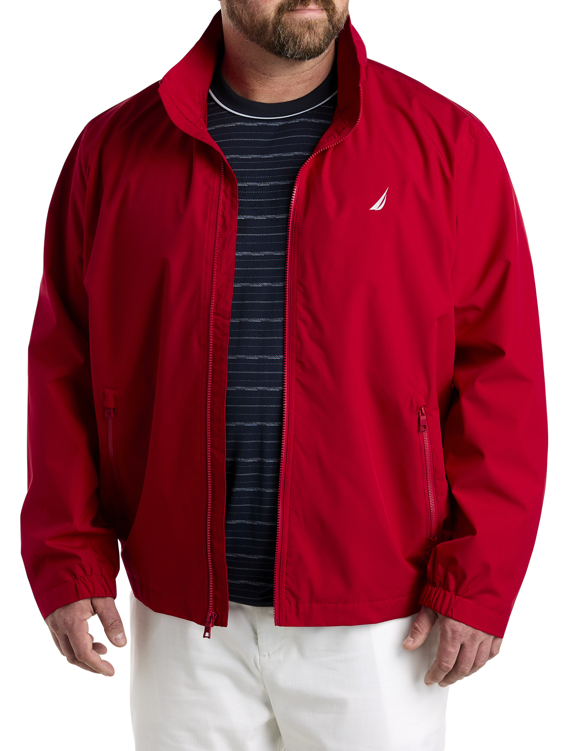 Nautica Men s Big Tall Anchor Bomber Jacket Red Casual Jackets