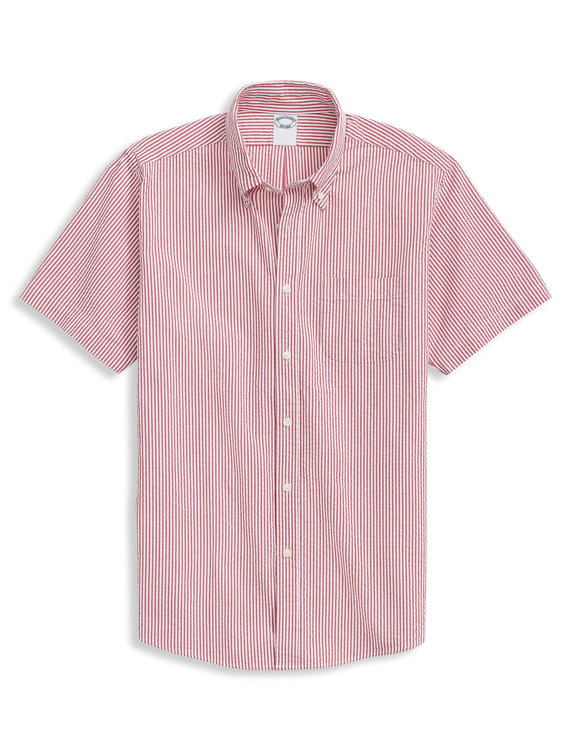 Seersucker Striped Sport Shirt