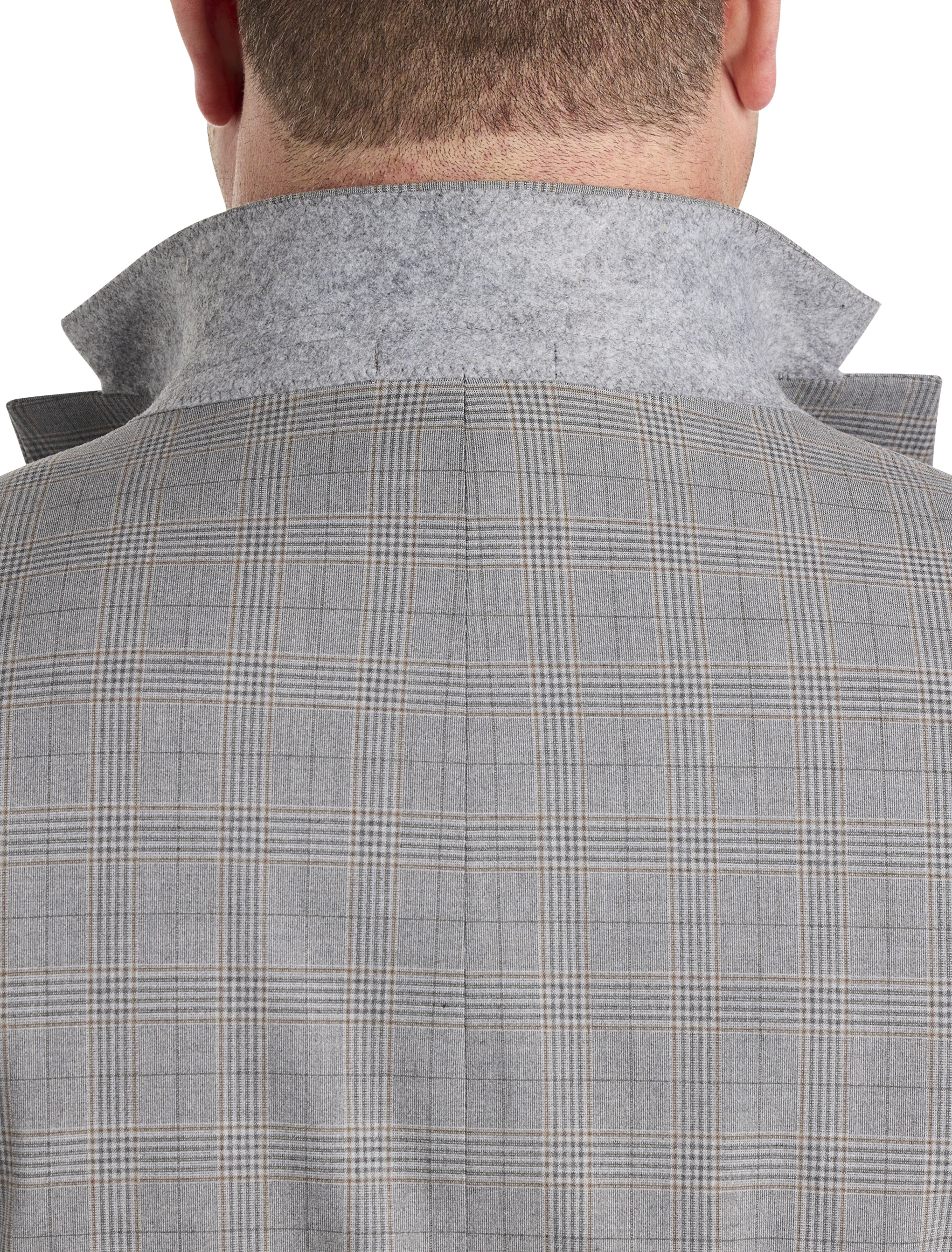 MK LT GREY GLEN PLAID JACKET