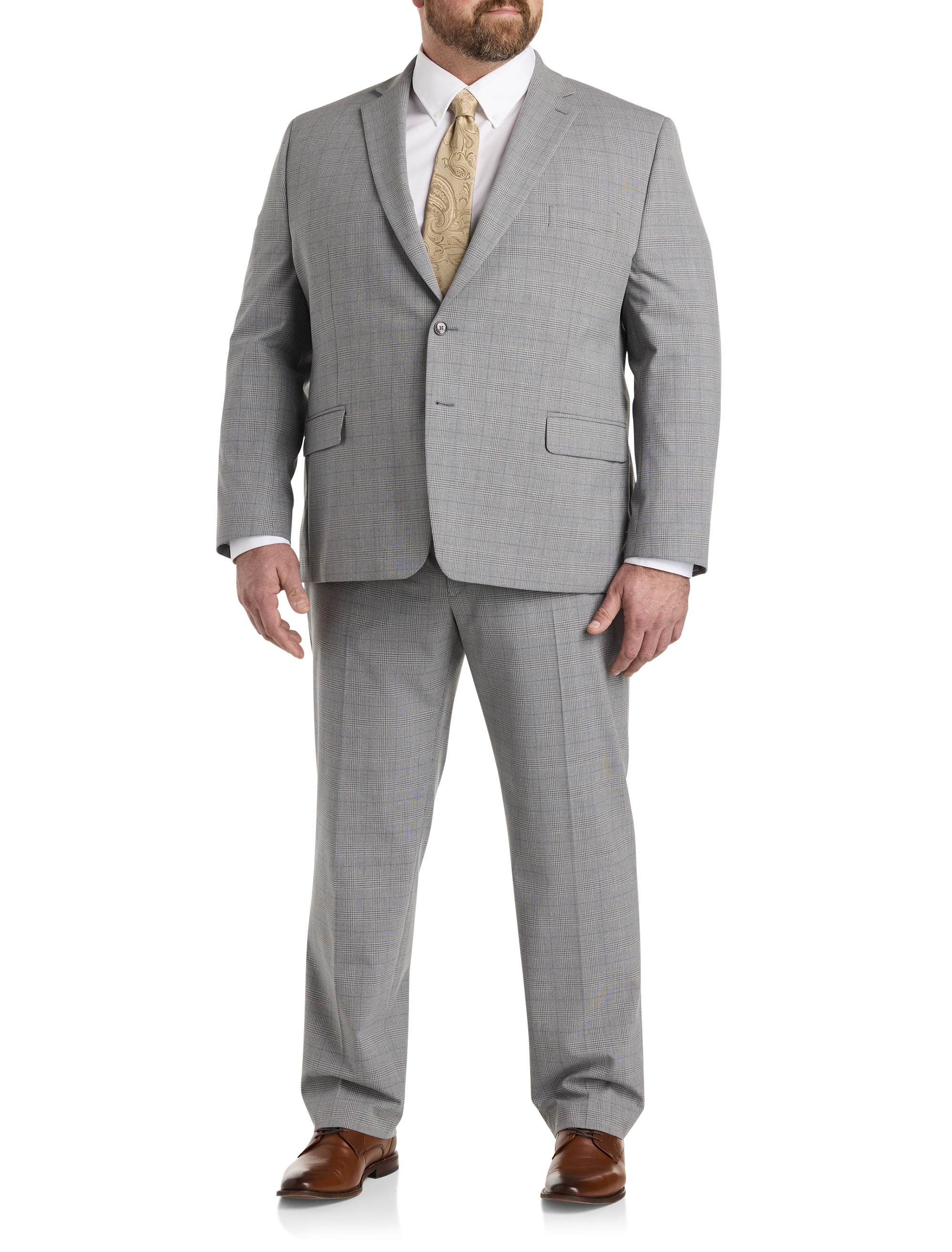 MK LT GREY GLEN PLAID JACKET