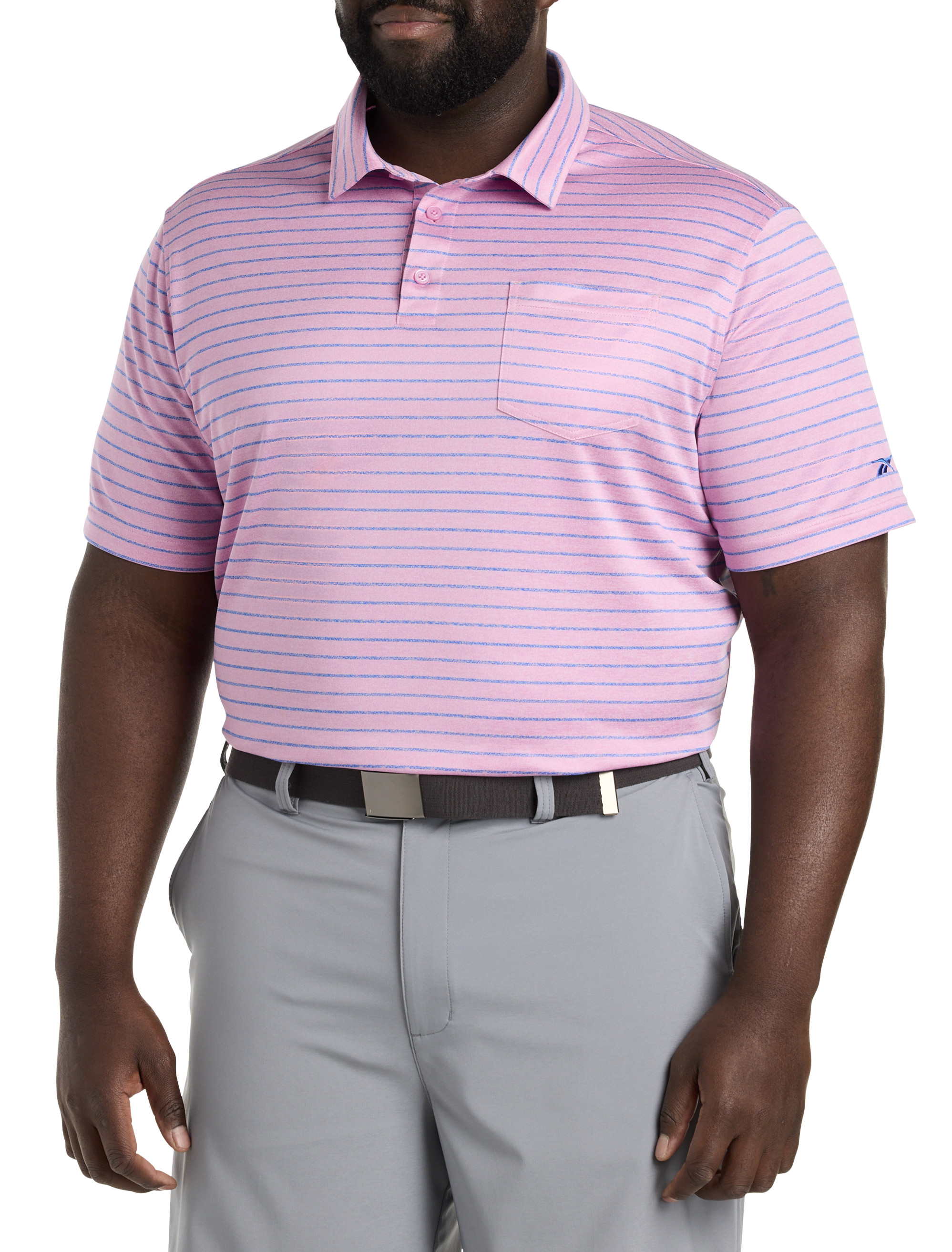 Big + Tall | Reebok Multi Stripe Performance Polo Shirt | DXL