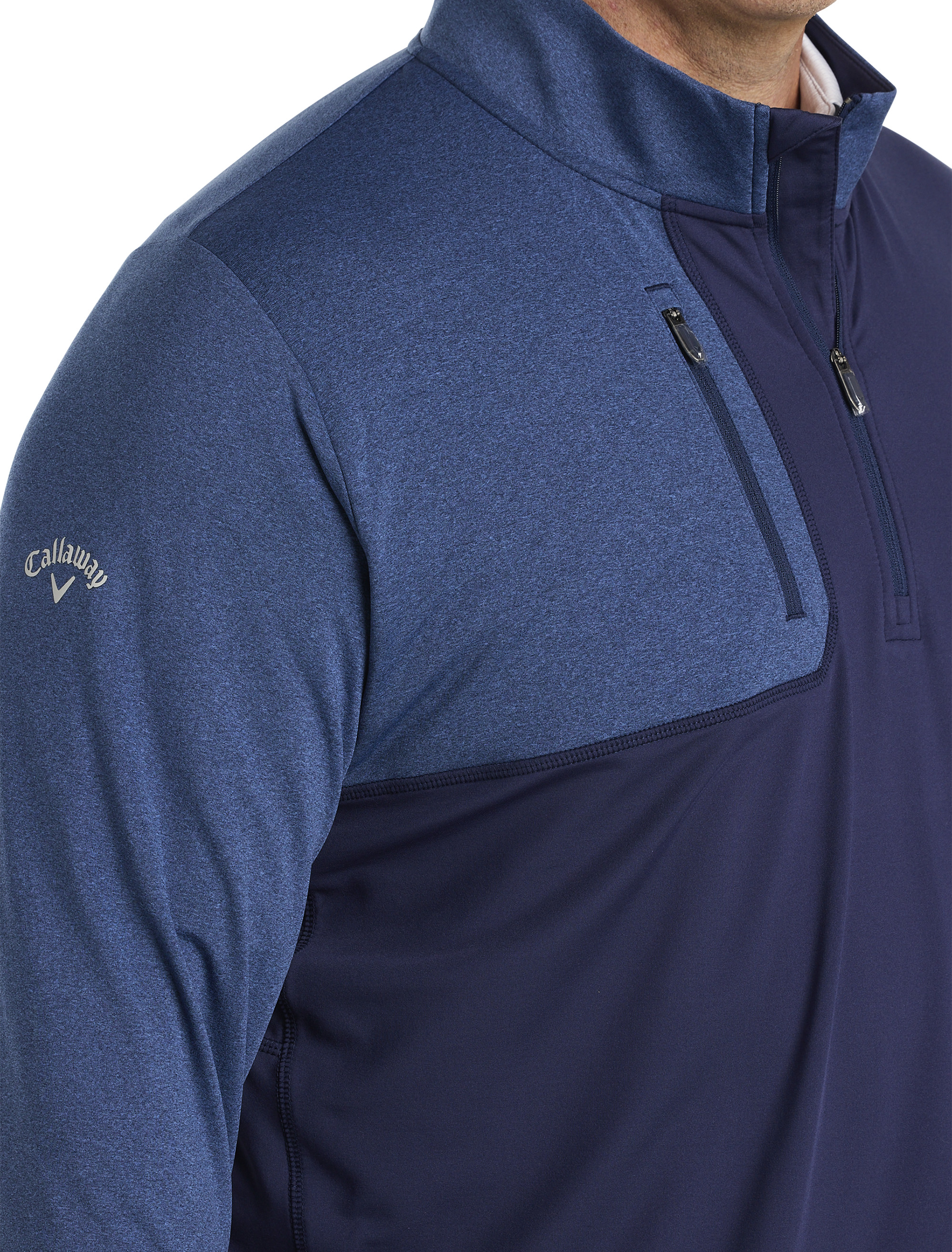 Big + Tall | Callaway 1/2-Zip Mixed Media Pullover | DXL