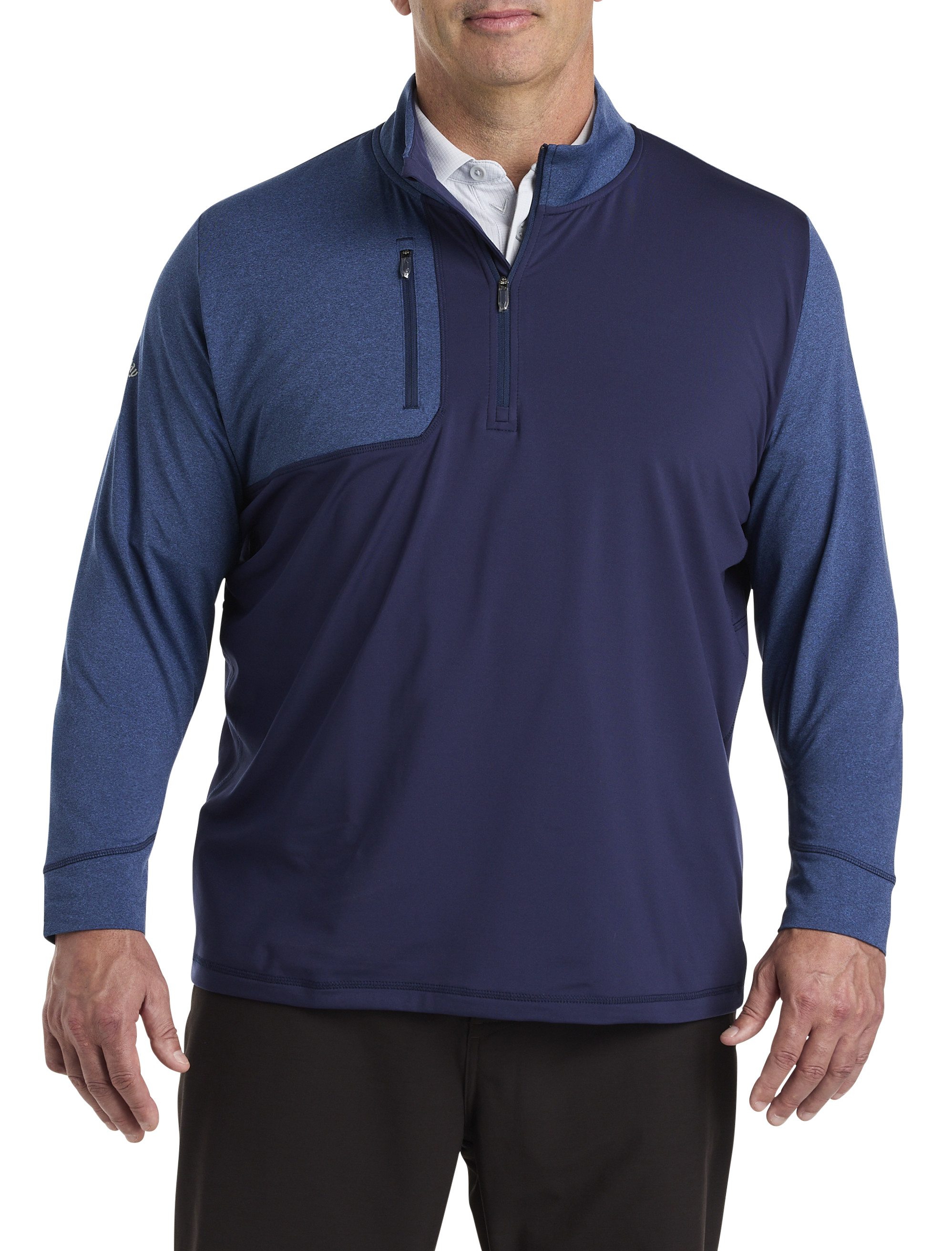 Big + Tall | Callaway 1/2-Zip Mixed Media Pullover | DXL