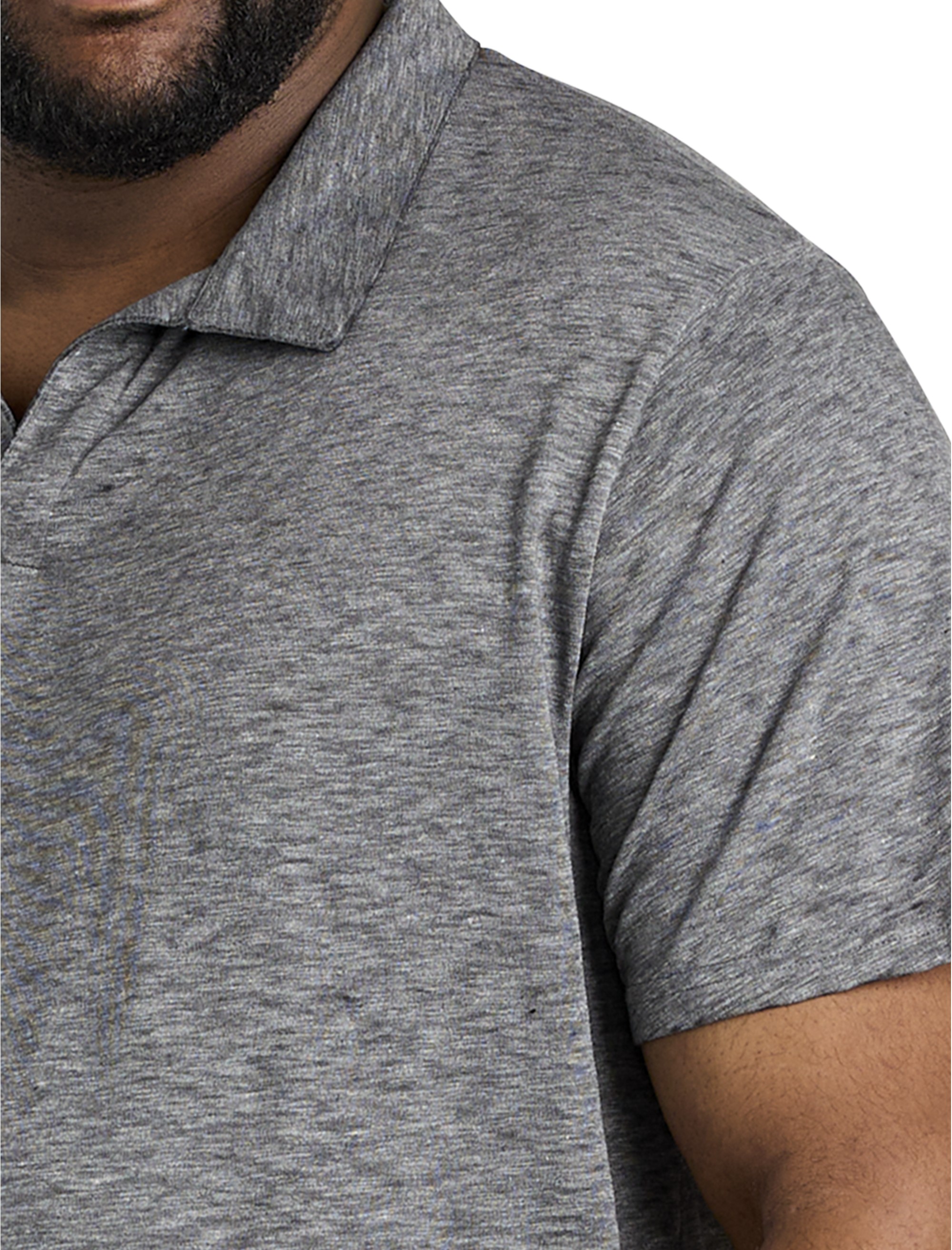 Burnout Slub Jersey Polo Shirt - thumbnail 4