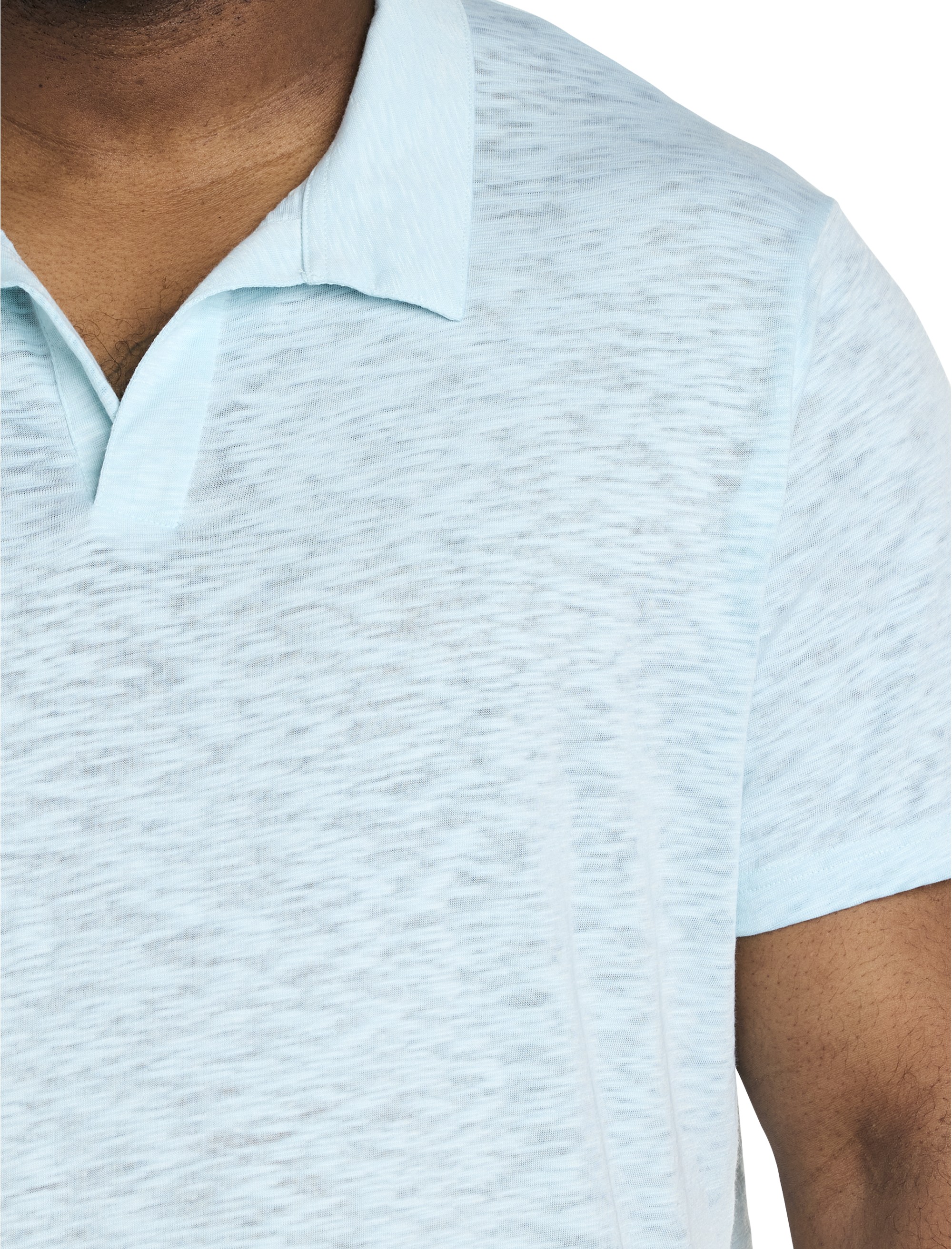 Burnout Slub Jersey Polo Shirt - thumbnail 2