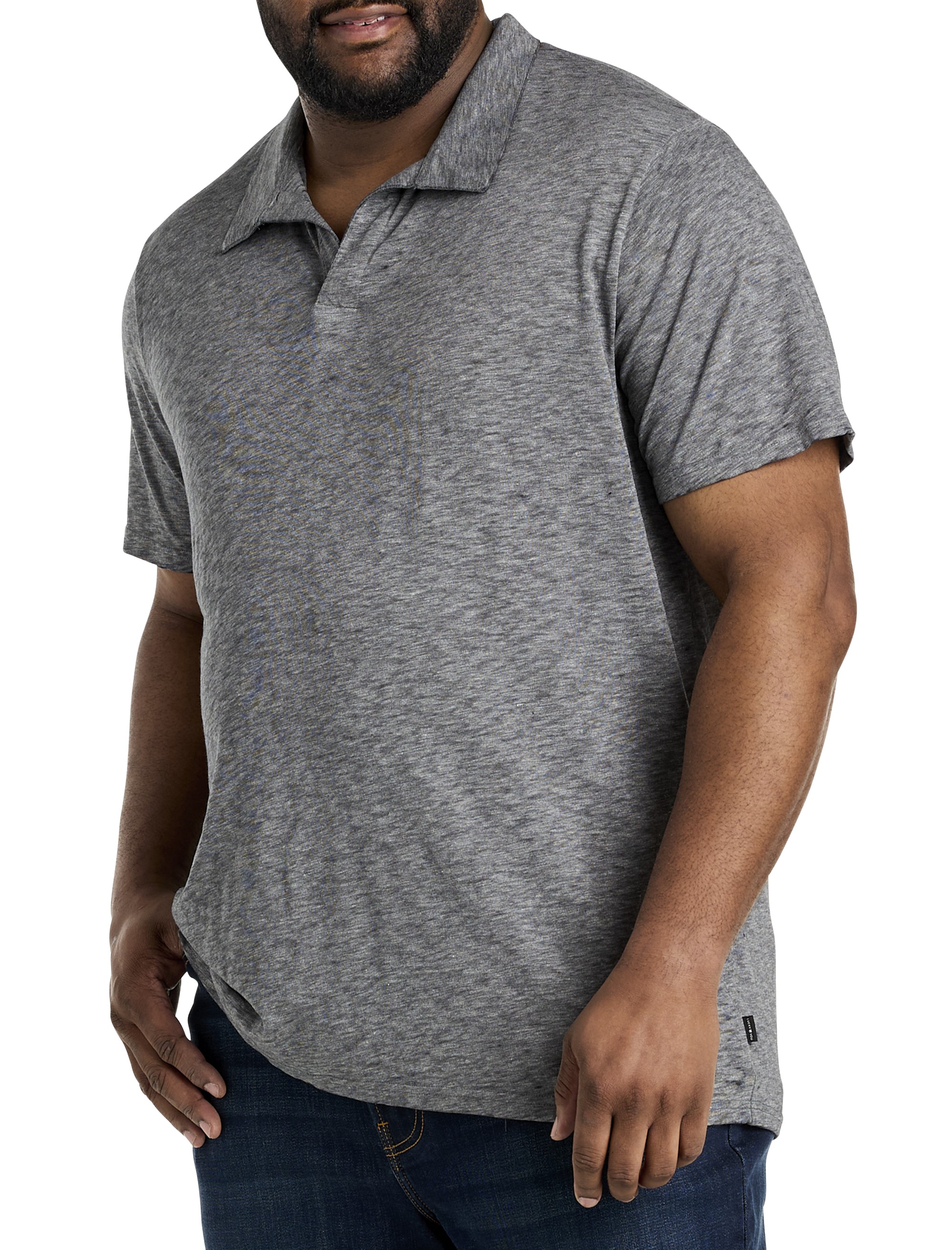 Burnout Slub Jersey Polo Shirt - thumbnail 3