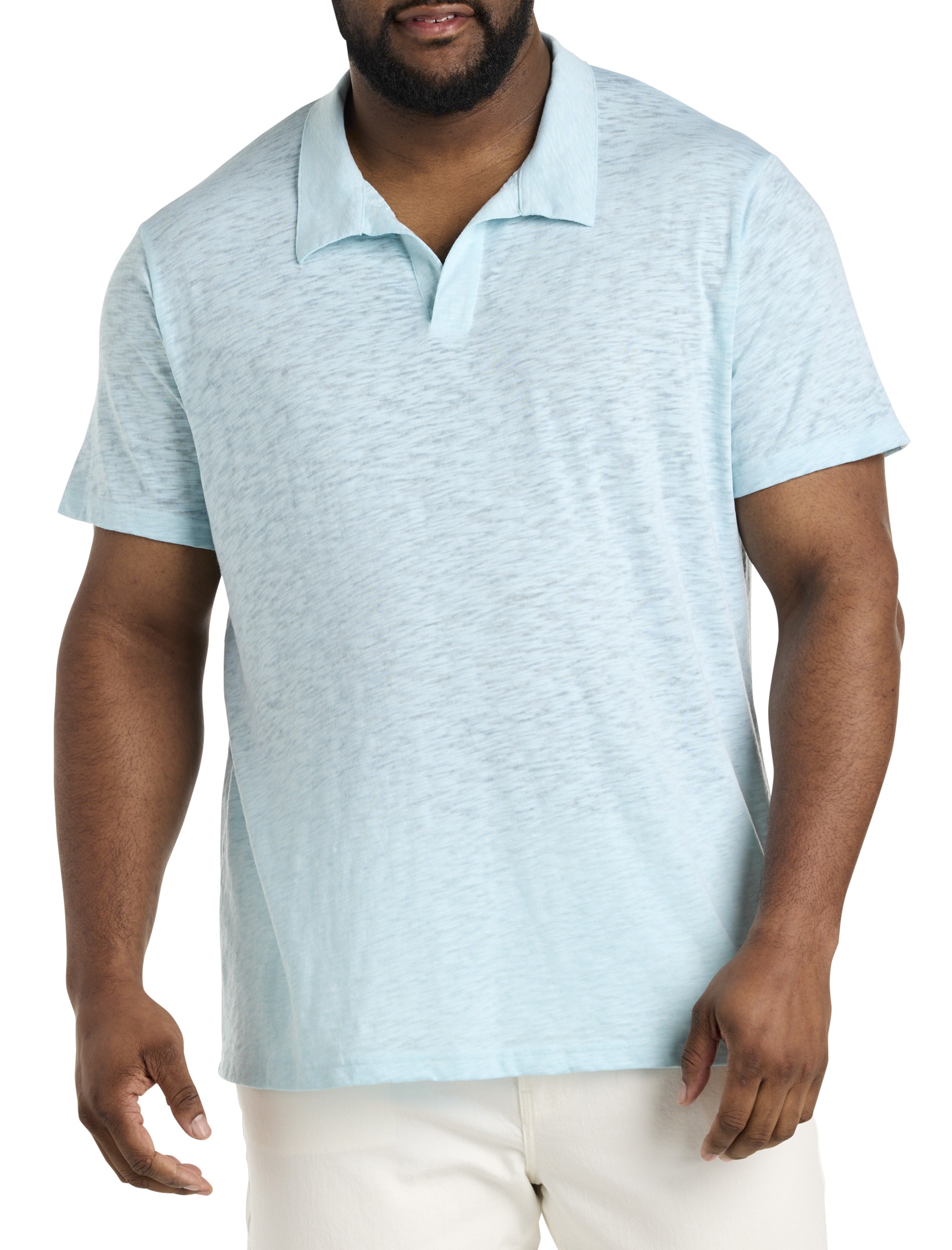 Burnout Slub Jersey Polo Shirt