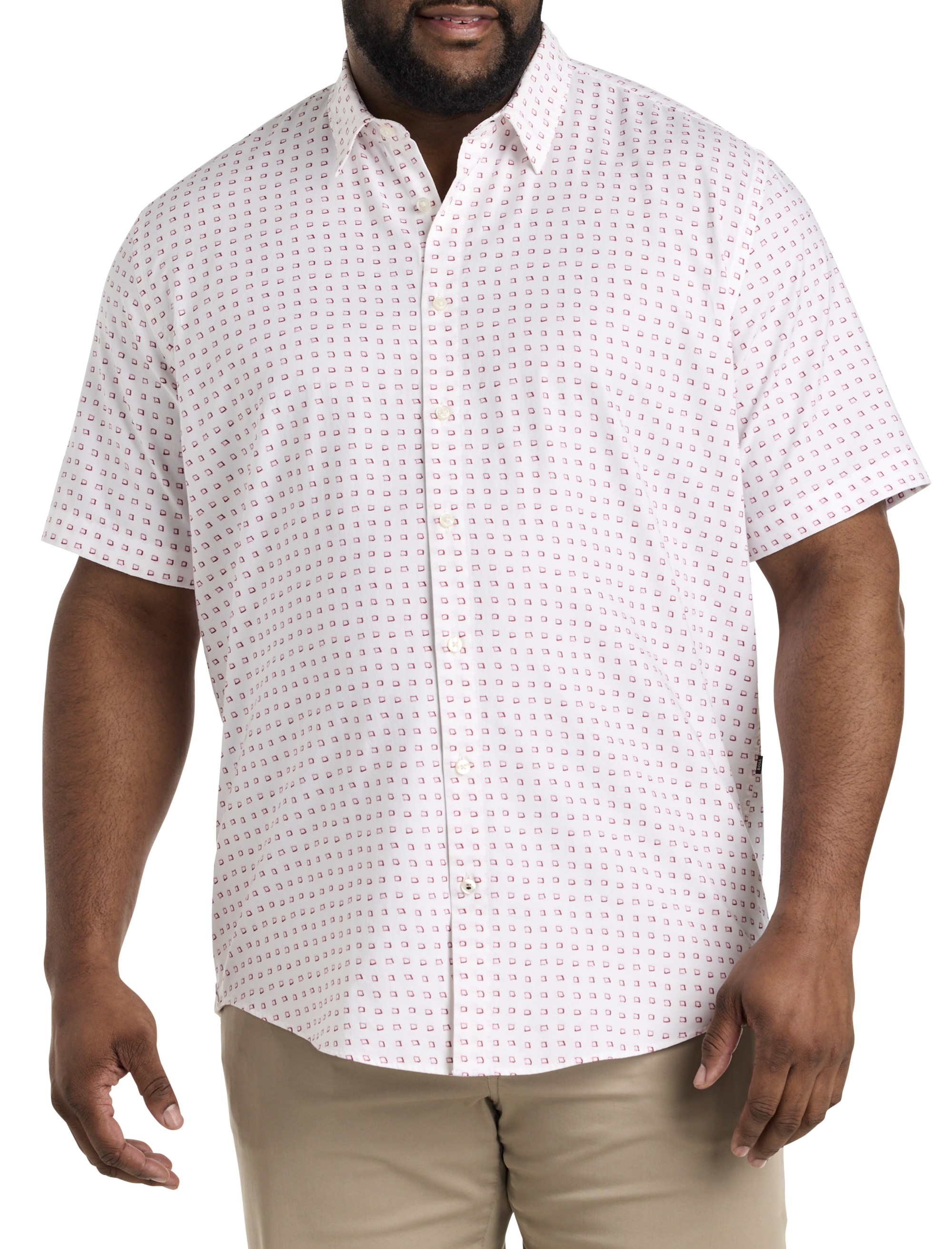 Roan Kent Grid Patterned Sport Shirt