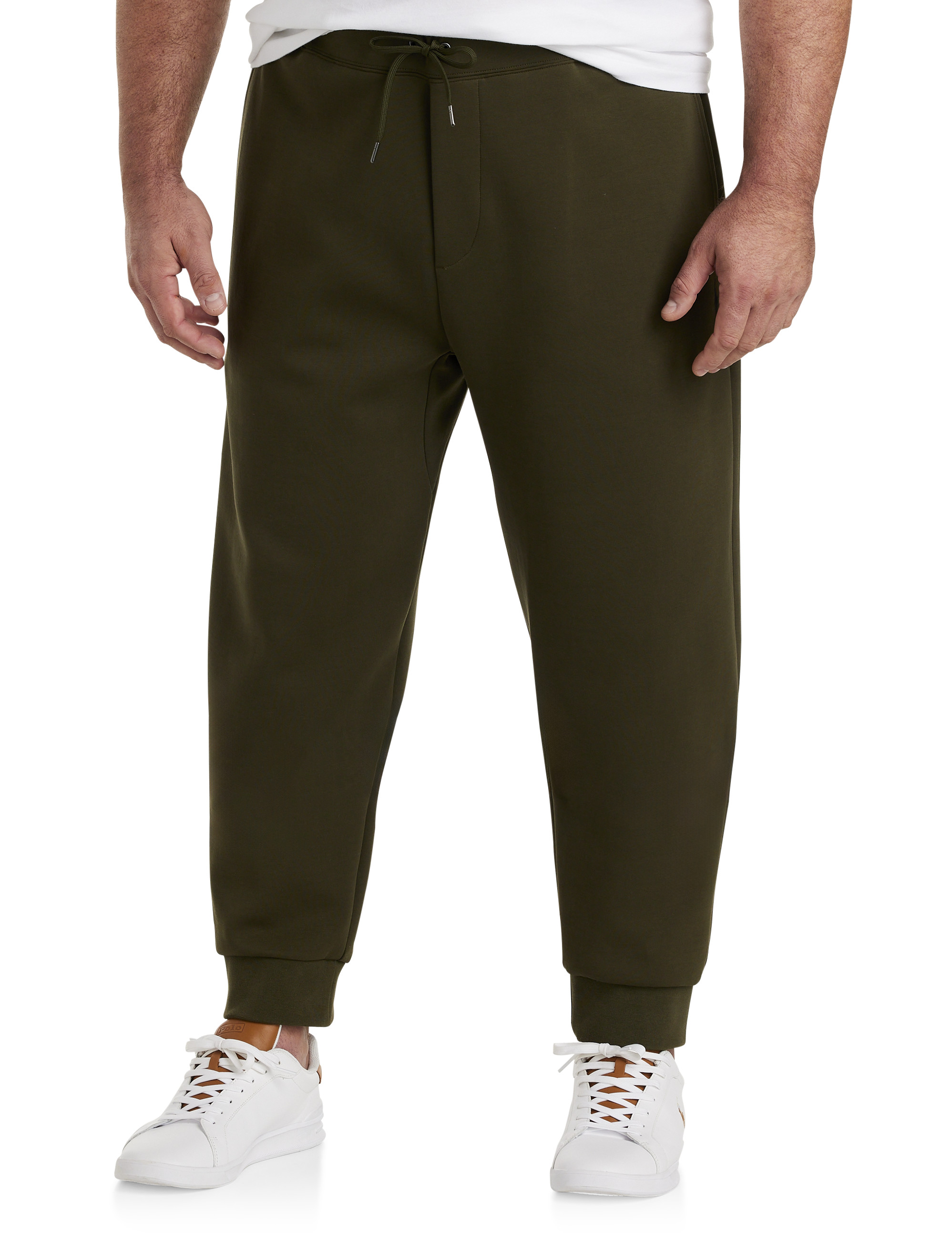 Express Men, Solid Knit Joggers in Olive Green