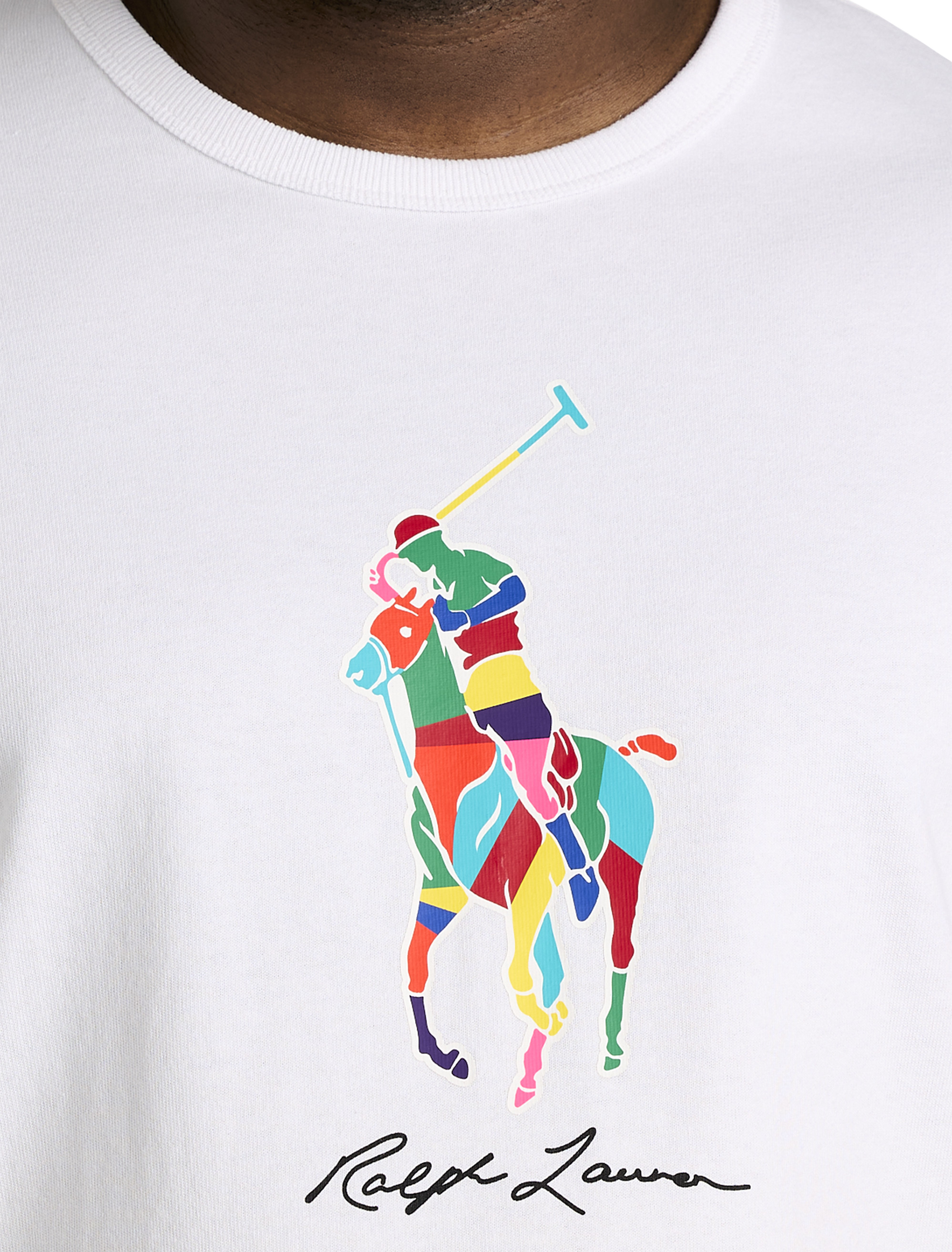 PRL MOSAIC BIG PONY WHITE