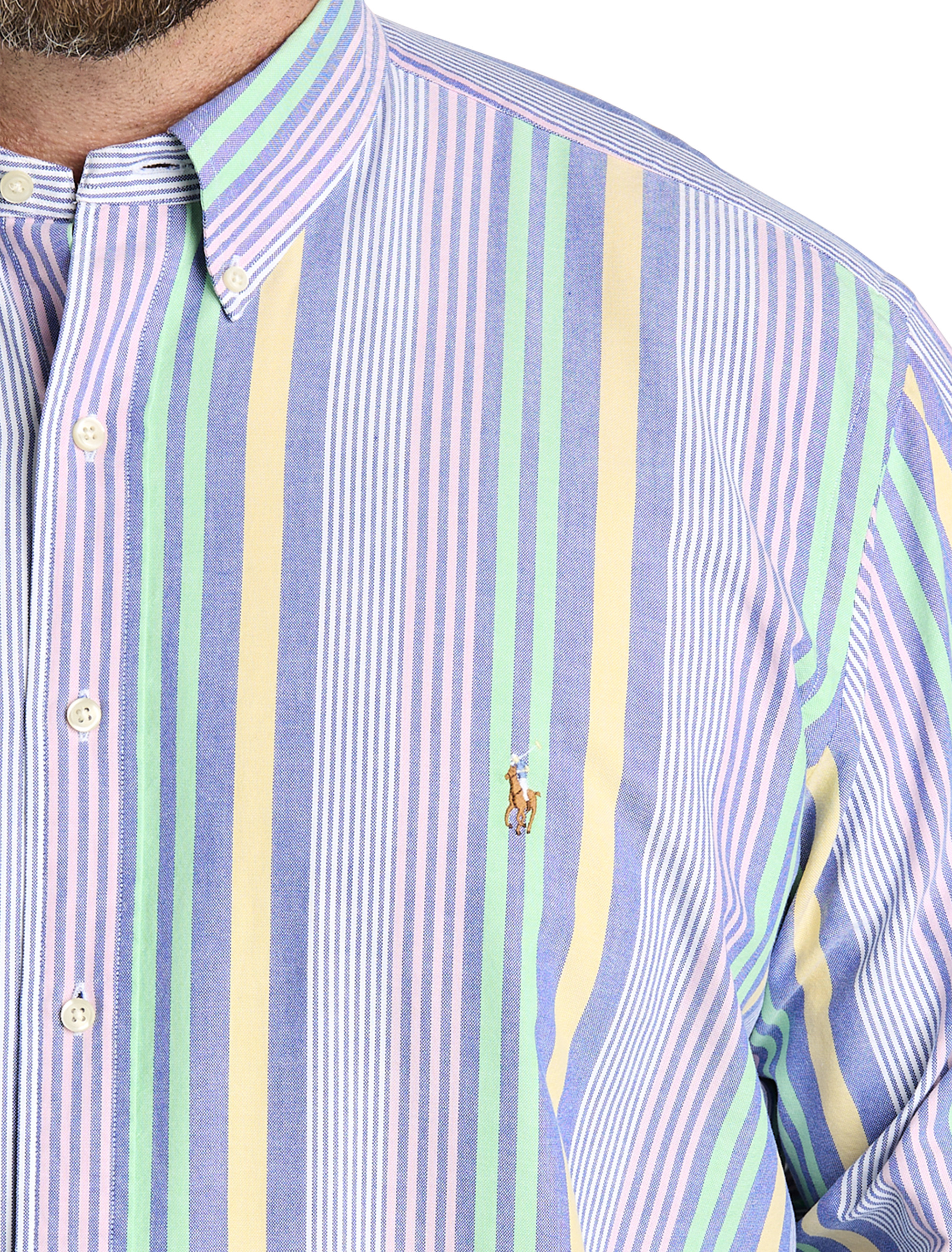 トップス MULTI STRIPE L/S POLO SHIRT Supreme Multi Stripe Polo Black | Hype Clothinga
