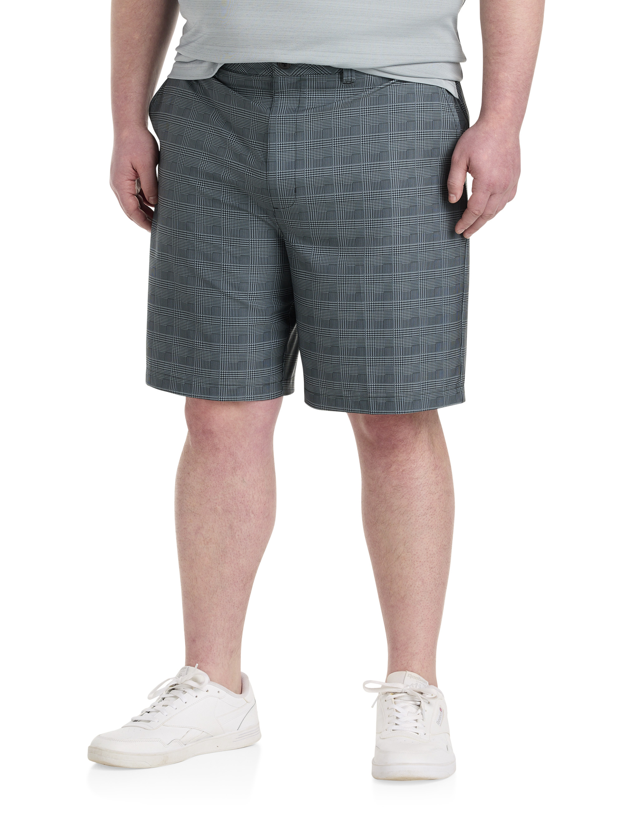 Big + Tall | Reebok Performance Tonal Plaid Golf Shorts | DXL