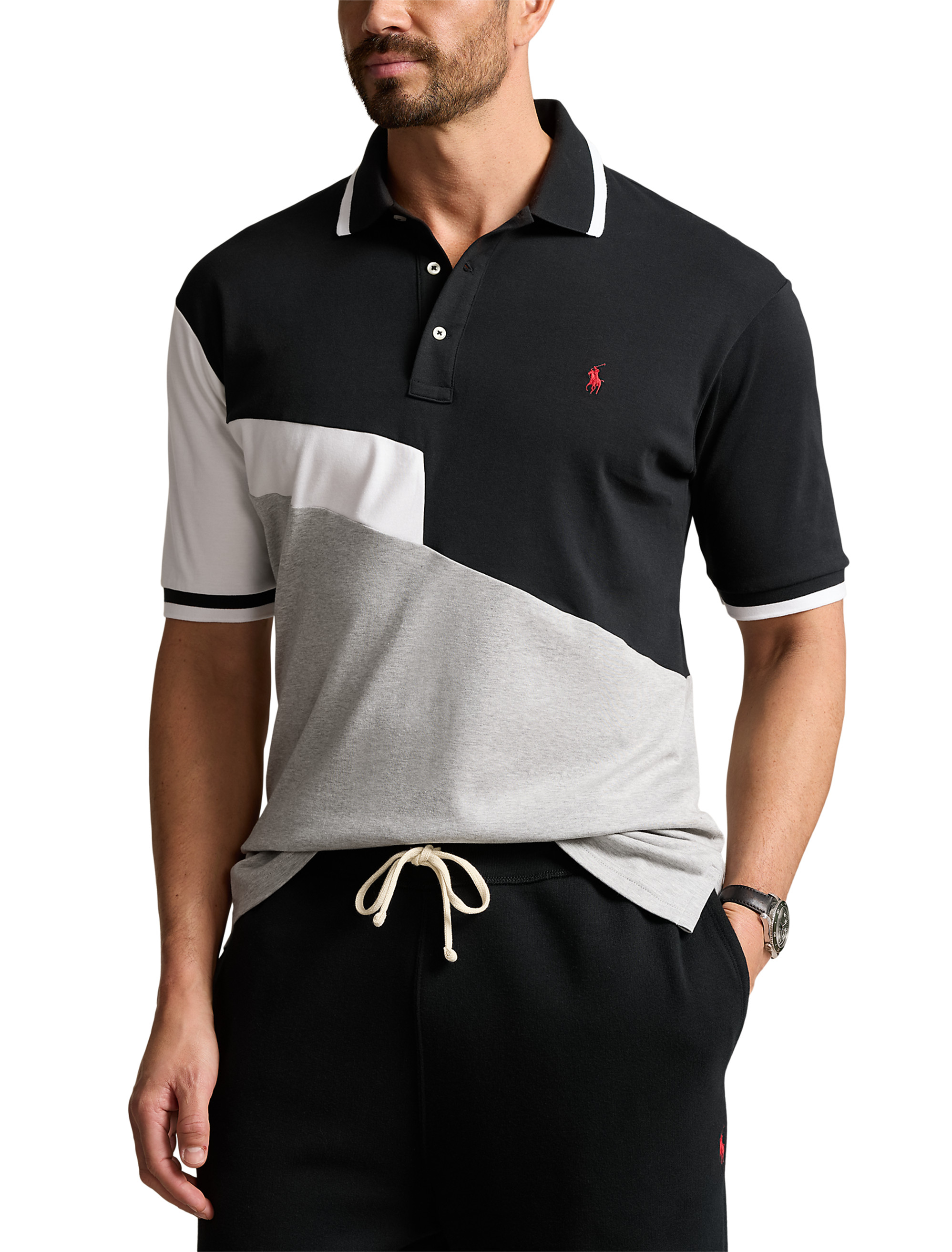 Colorblocked Polo Shirt