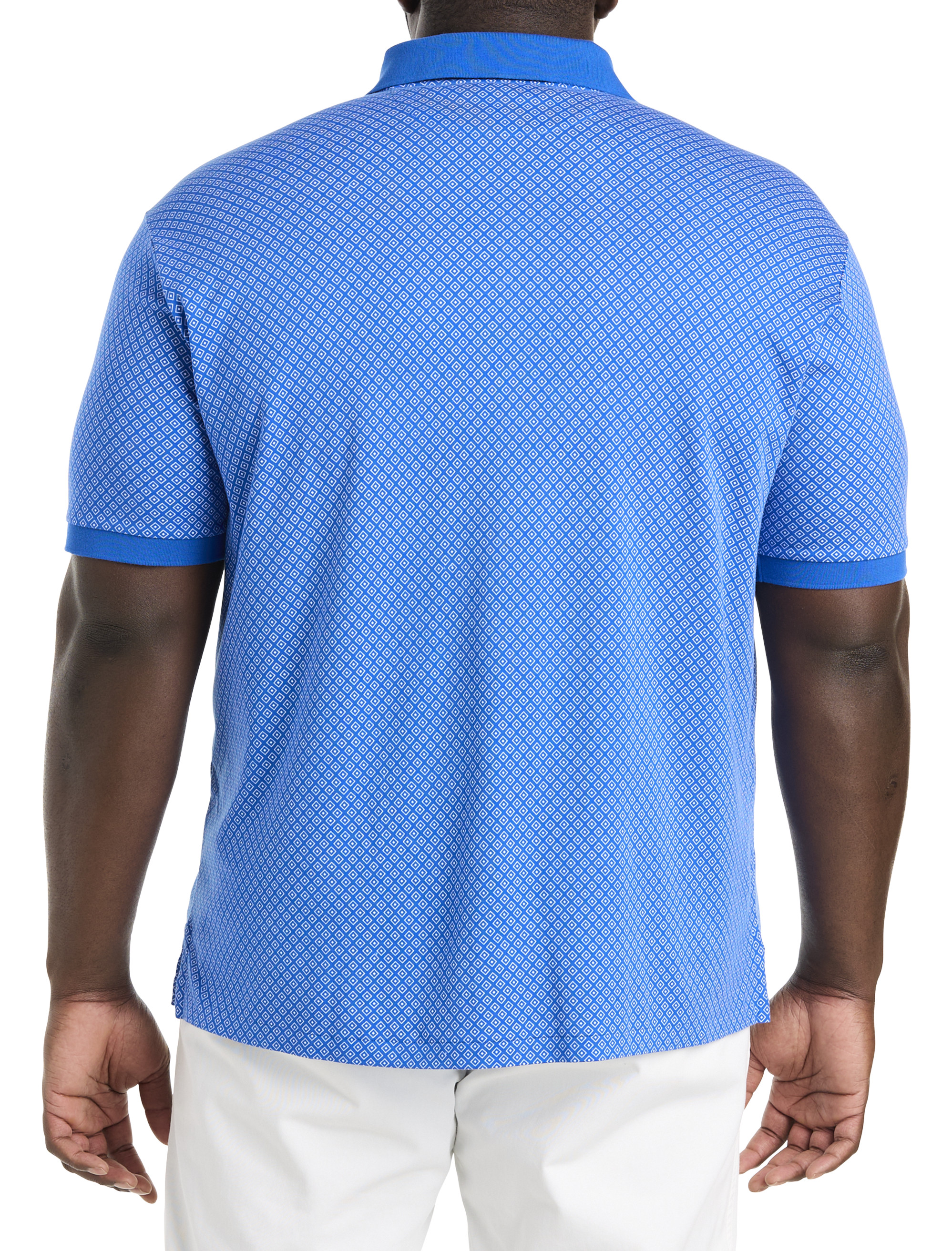 NAUTICA Mens Slim Polo Shirt Large Navy Blue Geometric Cotton, Vintage &  Second-Hand Clothing Online