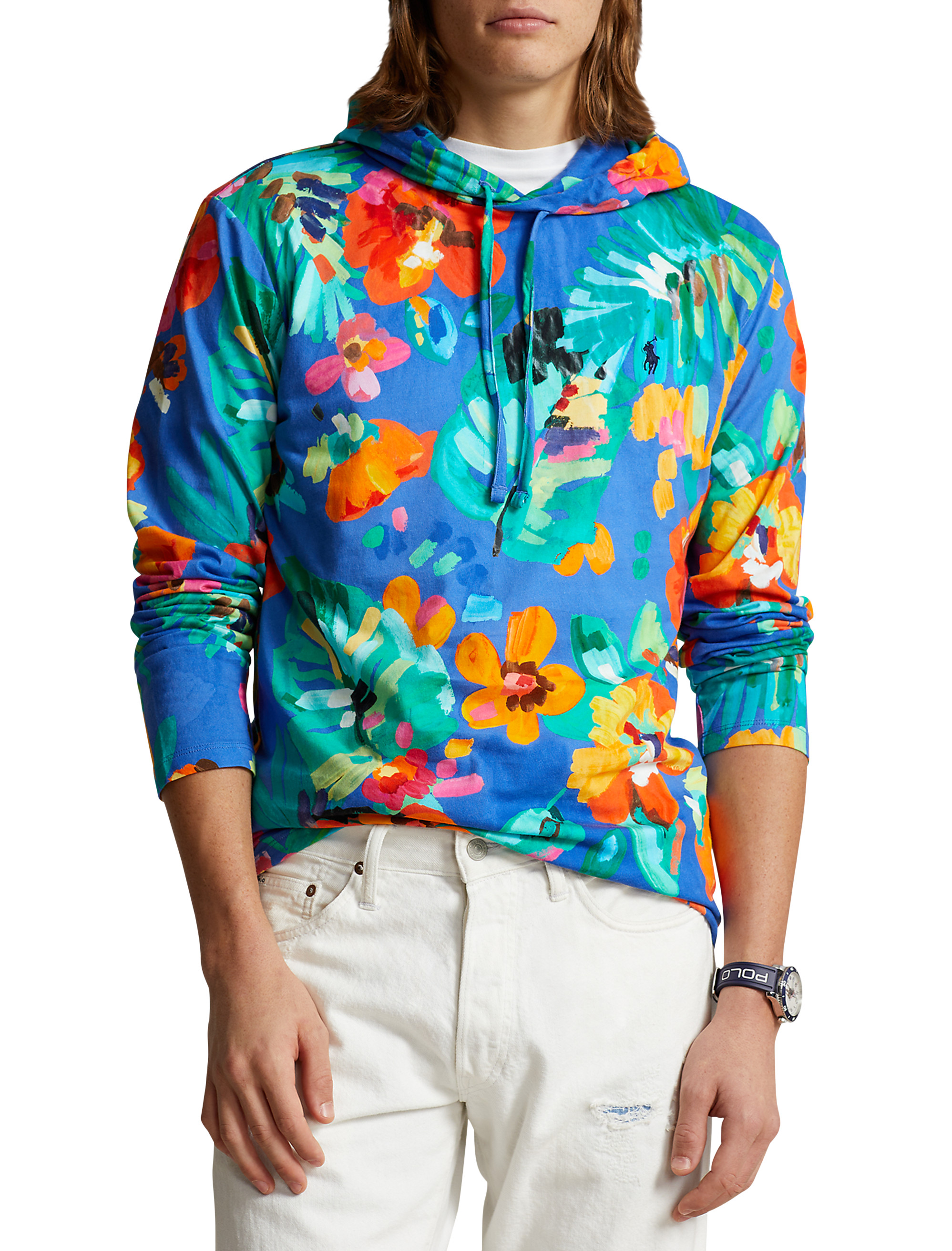 Floral polo hoodie online