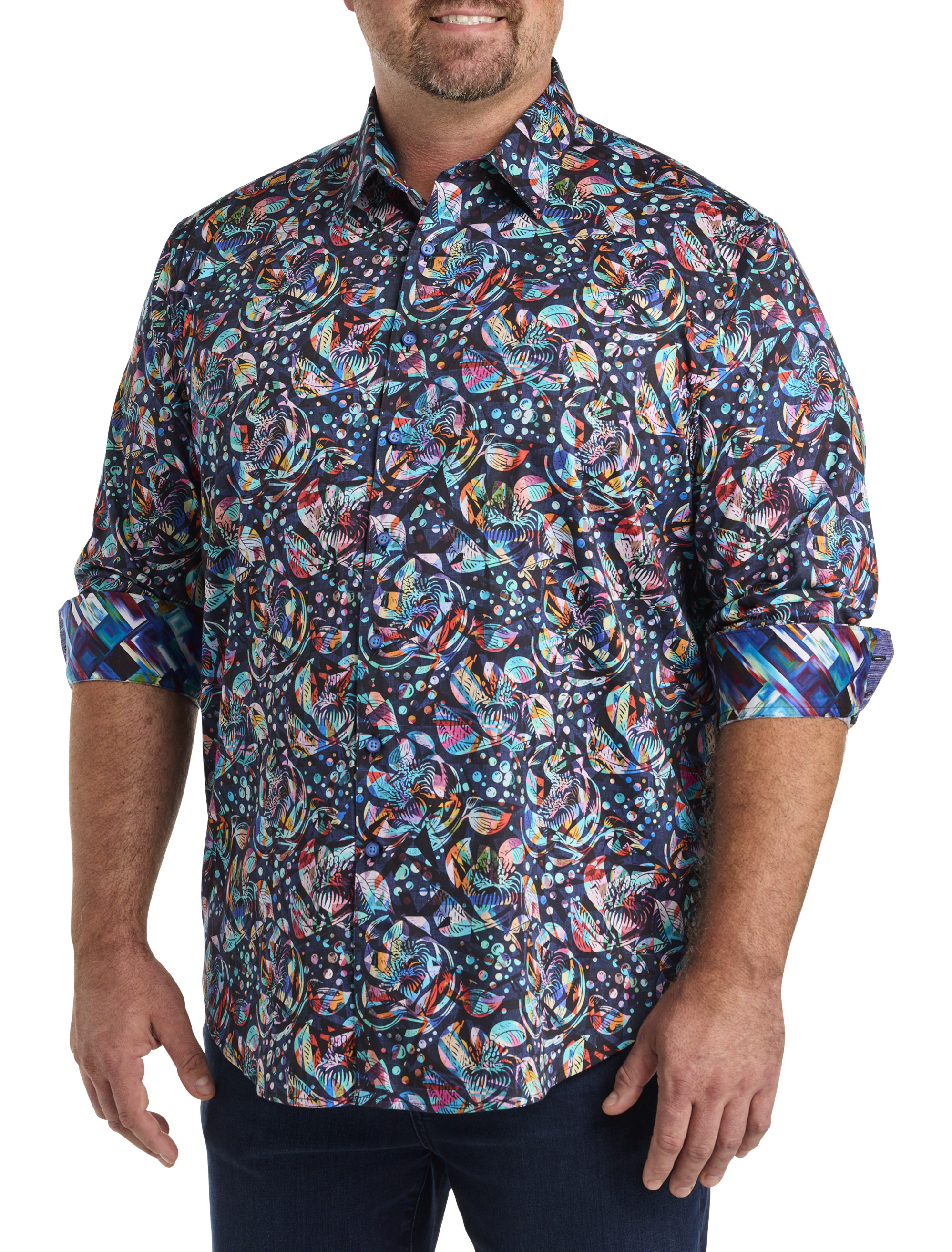 Unique Print Dress Shirts | DXL