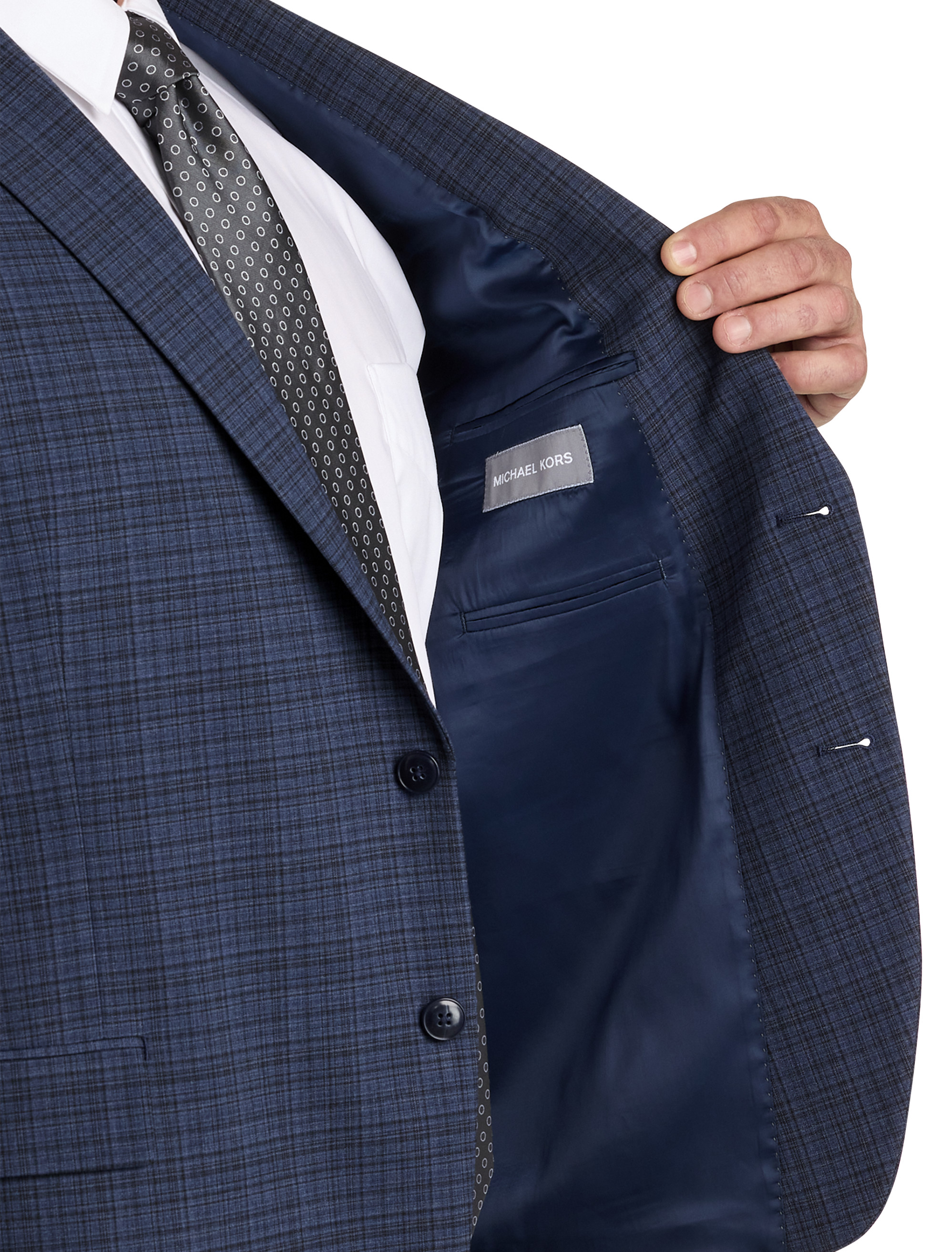 Big + Tall | Michael Kors Check Patterned Suit Jacket | DXL