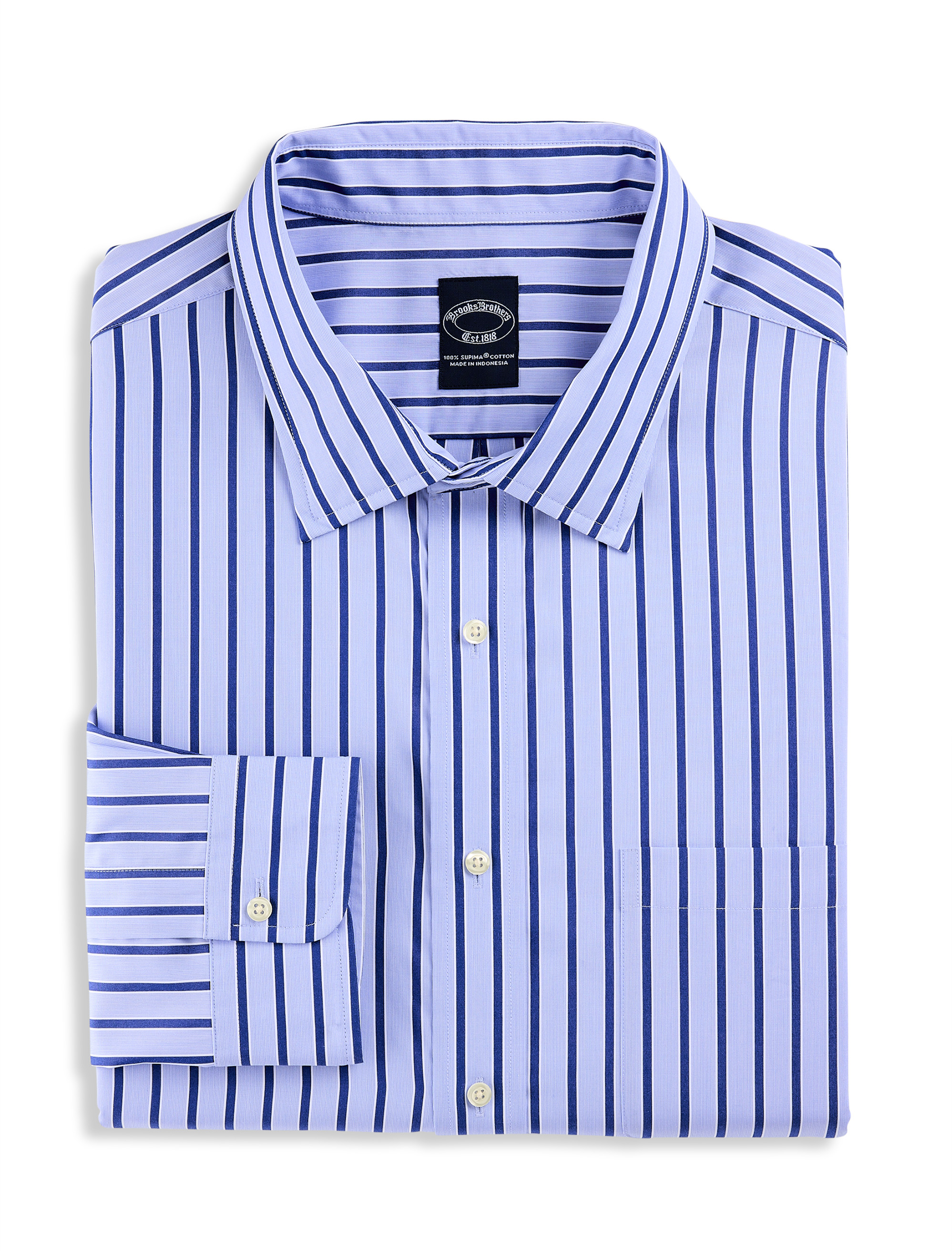 Big + Tall | Brooks Brothers Non-Iron Striped Dress Shirt | DXL