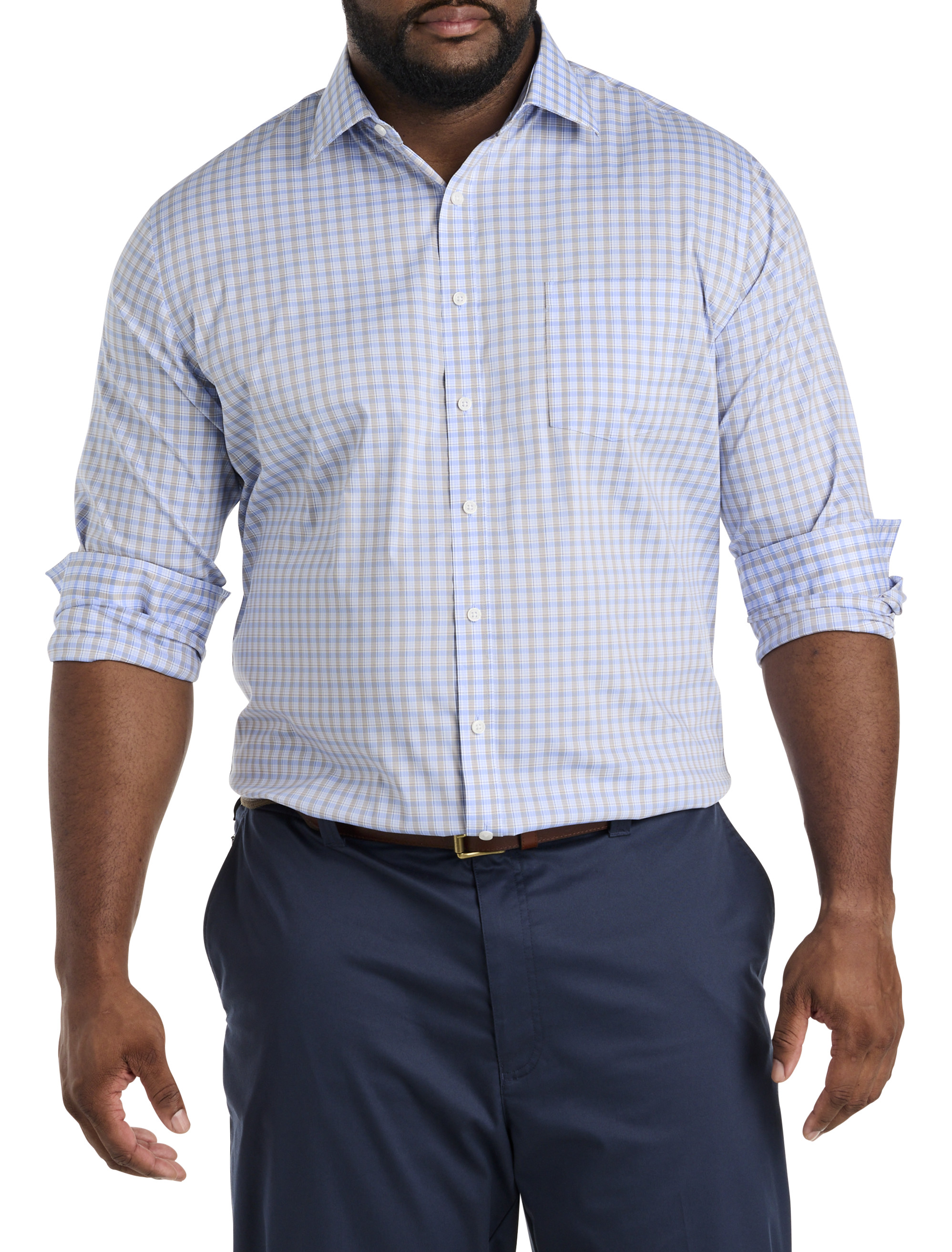 Non-Iron Plaid Dress Shirt