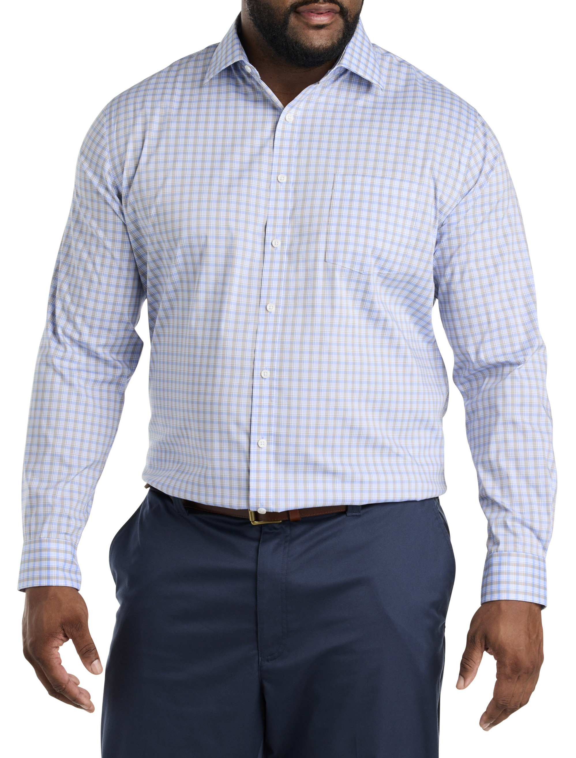 Non-Iron Plaid Dress Shirt