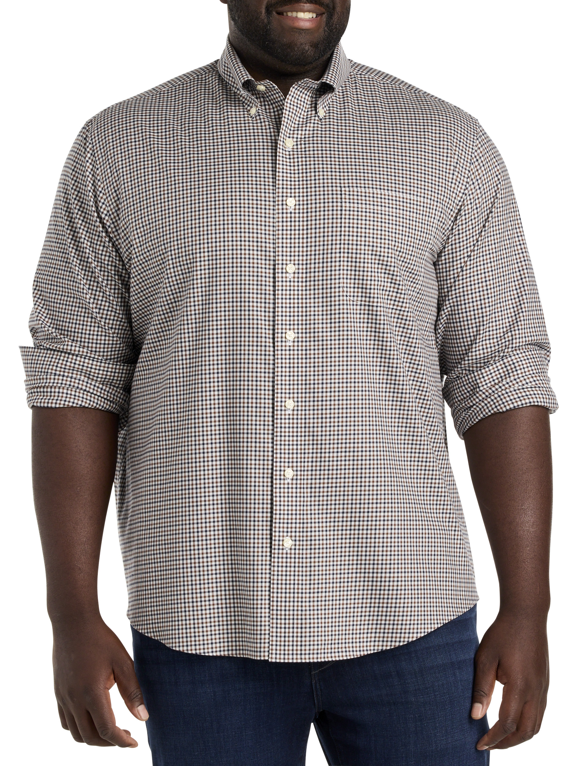 Big + Tall | Brooks Brothers Non-Iron Gingham Sport Shirt | DXL