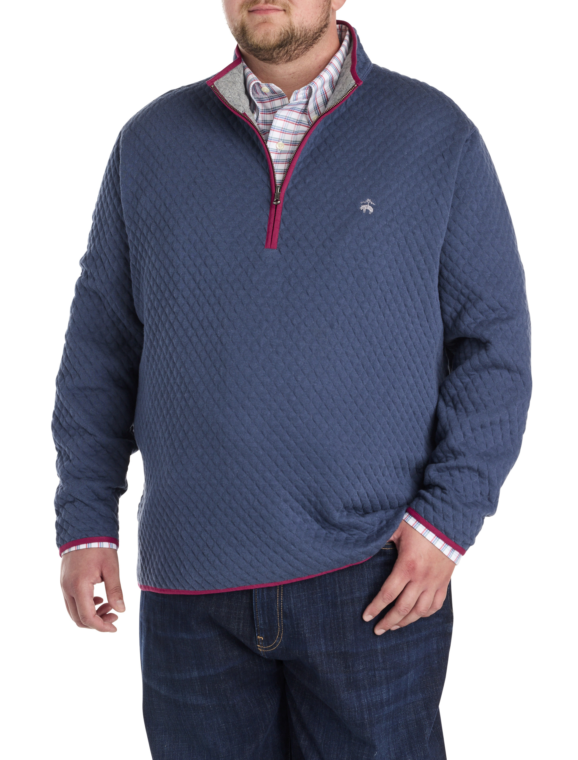 Big + Tall | Brooks Brothers Quilted 1/2-Zip Pullover | DXL