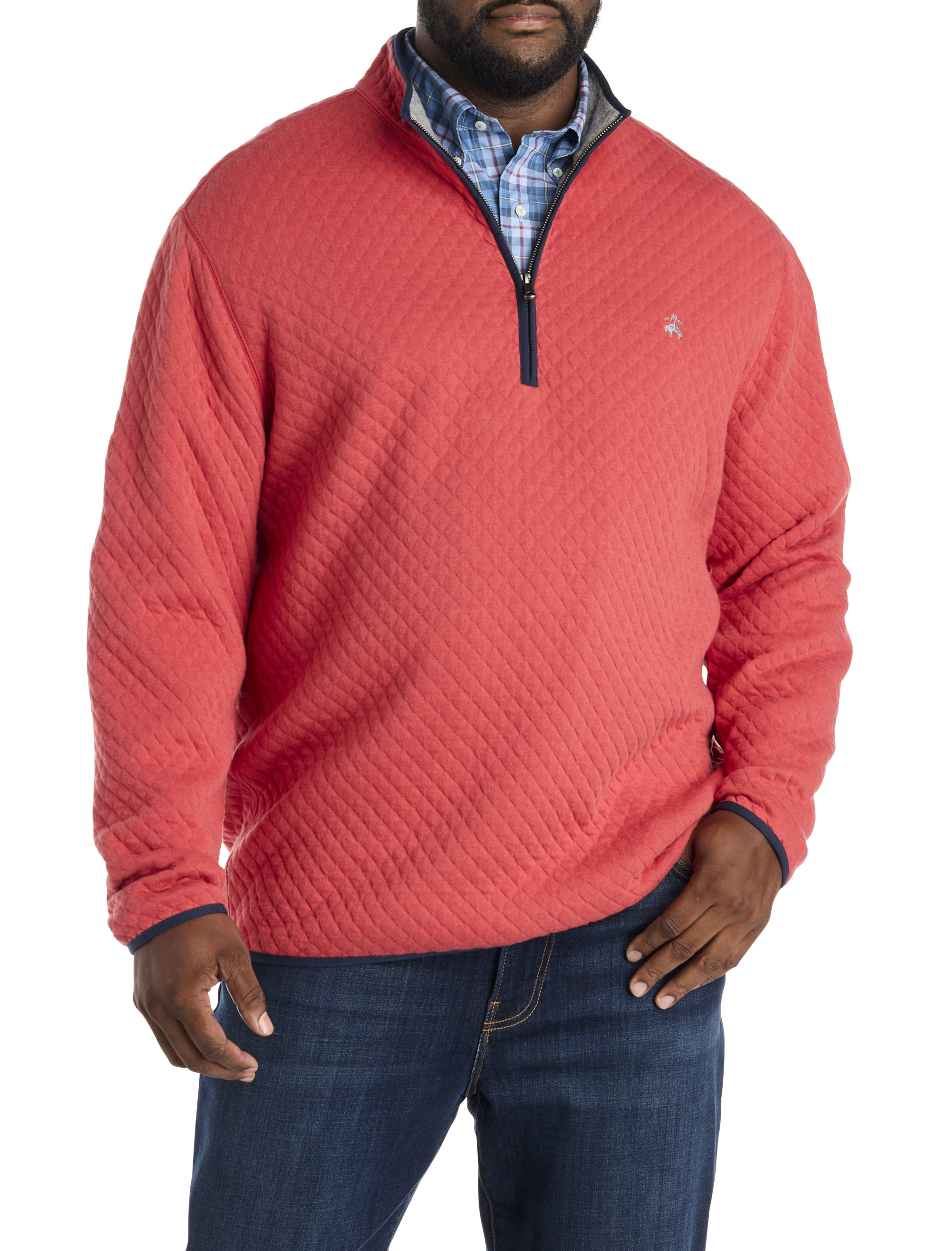 Big + Tall | Brooks Brothers Quilted 1/2-Zip Pullover | DXL